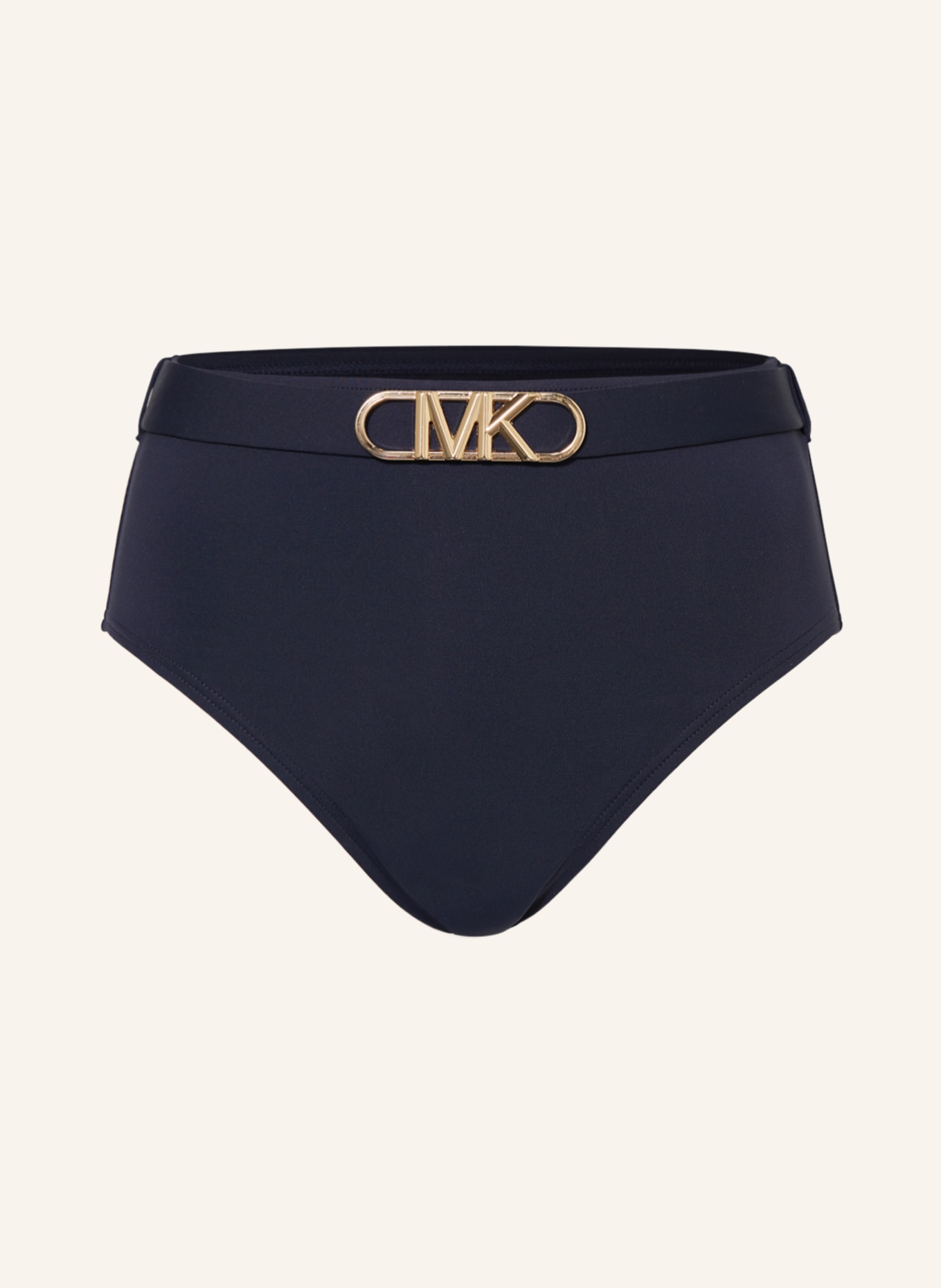 MICHAEL KORS High-Waist-Bikini-Hose SOLIDS, Farbe: DUNKELBLAU (Bild 1)
