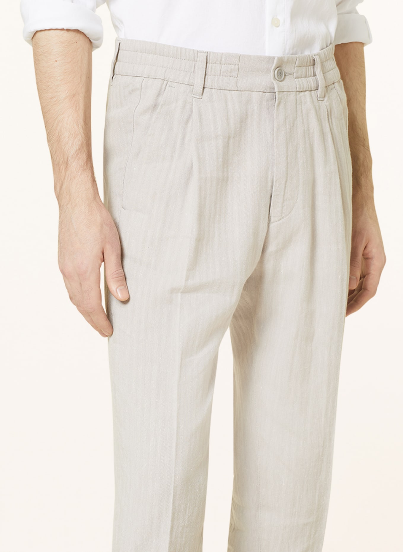 DRYKORN Anzughose CHASY Extra Slim Fit mit Leinen, Farbe: HELLBRAUN (Bild 6)