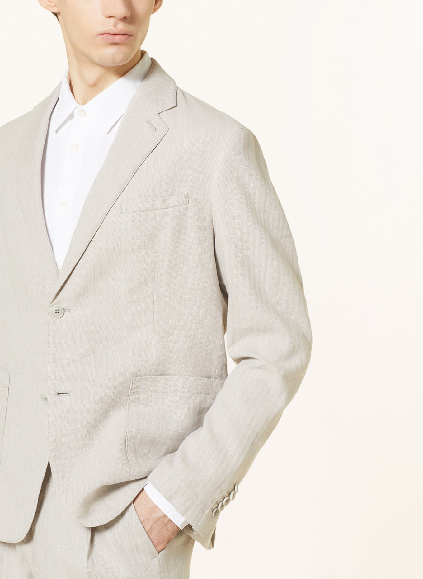 DRYKORN Suit jacket CARLES regular fit with linen, Color: LIGHT GRAY (Image 5)