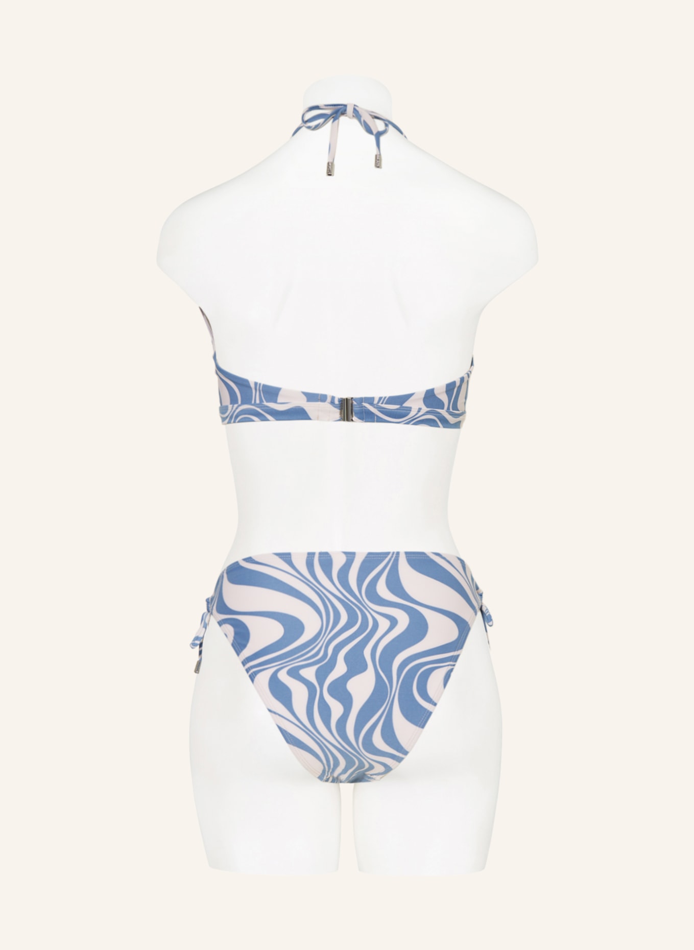 BEACHLIFE Triangel-Bikini-Hose SWIRL, Farbe: HELLBLAU/ ECRU (Bild 3)