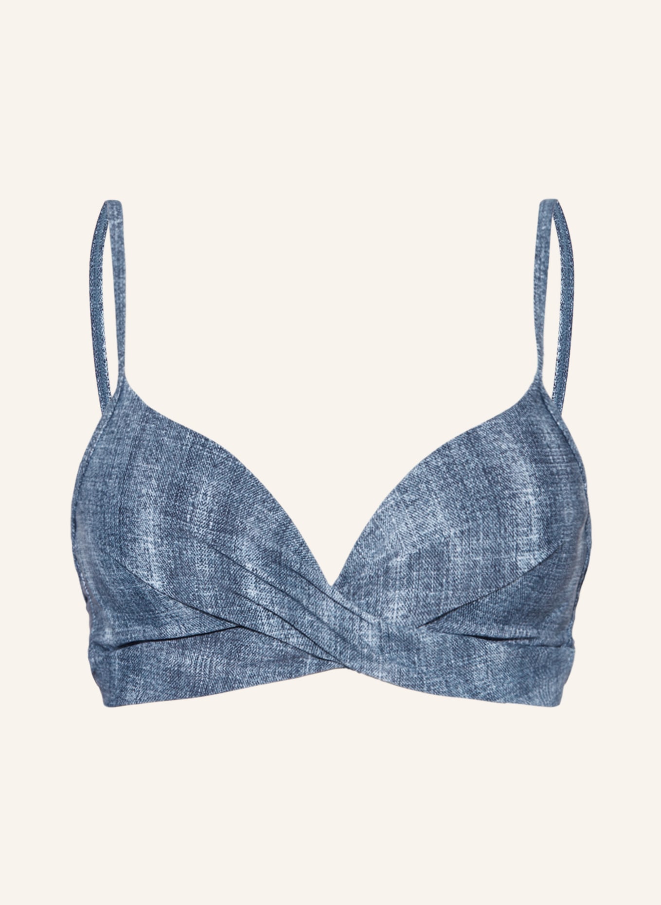 BEACHLIFE Bralette bikini top DENIM, Color: BLUE (Image 1)