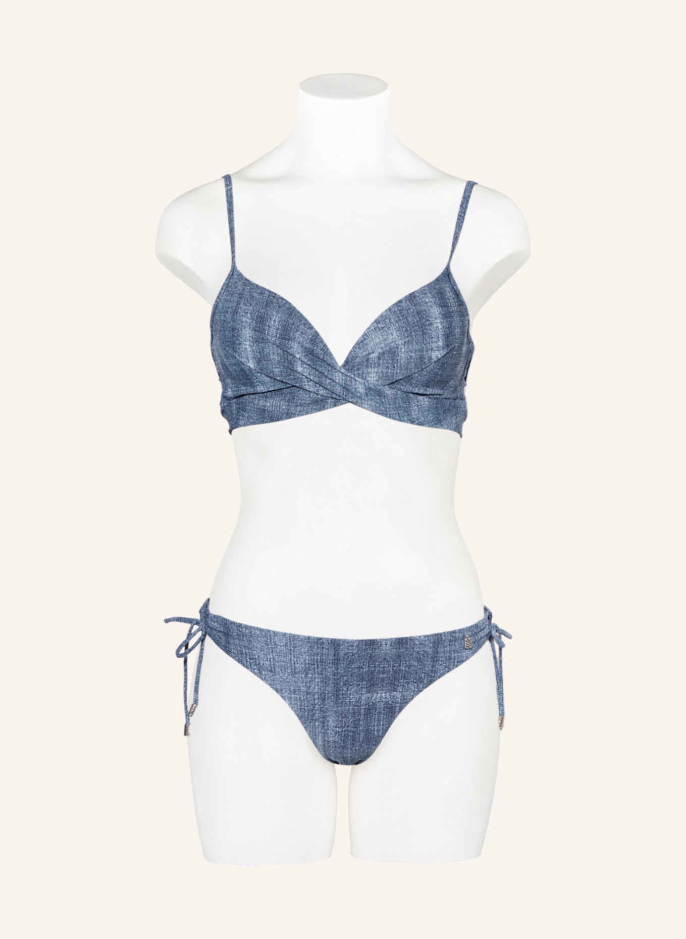 BEACHLIFE Bralette-Bikini-Top DENIM, Farbe: BLAU (Bild 4)