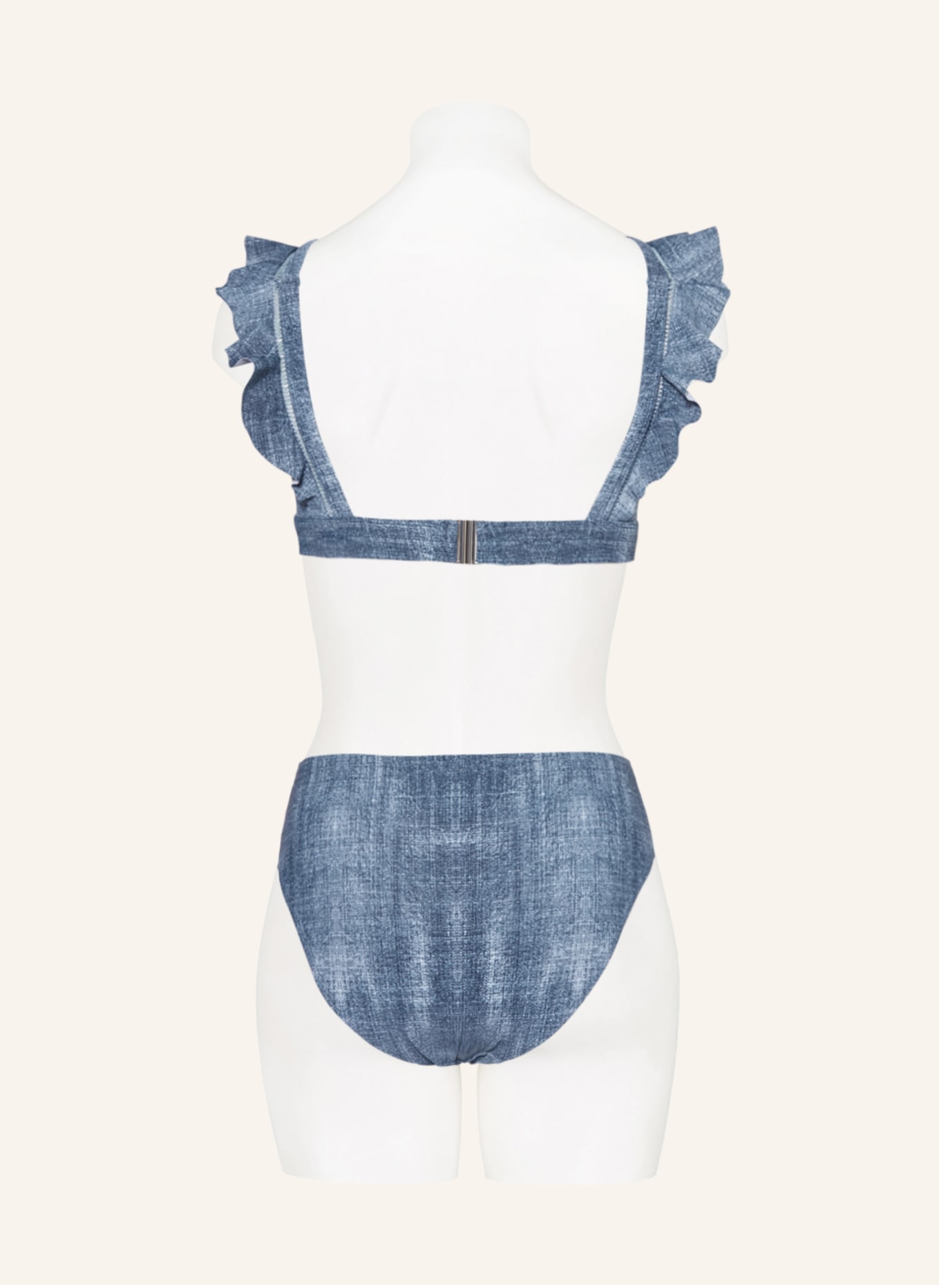 BEACHLIFE Bralette bikini top DENIM, Color: BLUE (Image 3)