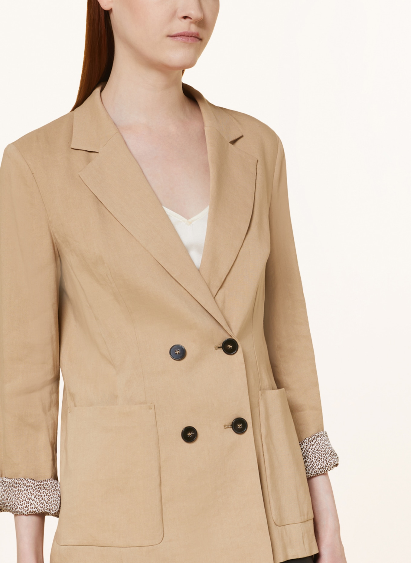 MARC CAIN Blazer with linen, Color: CAMEL (Image 4)