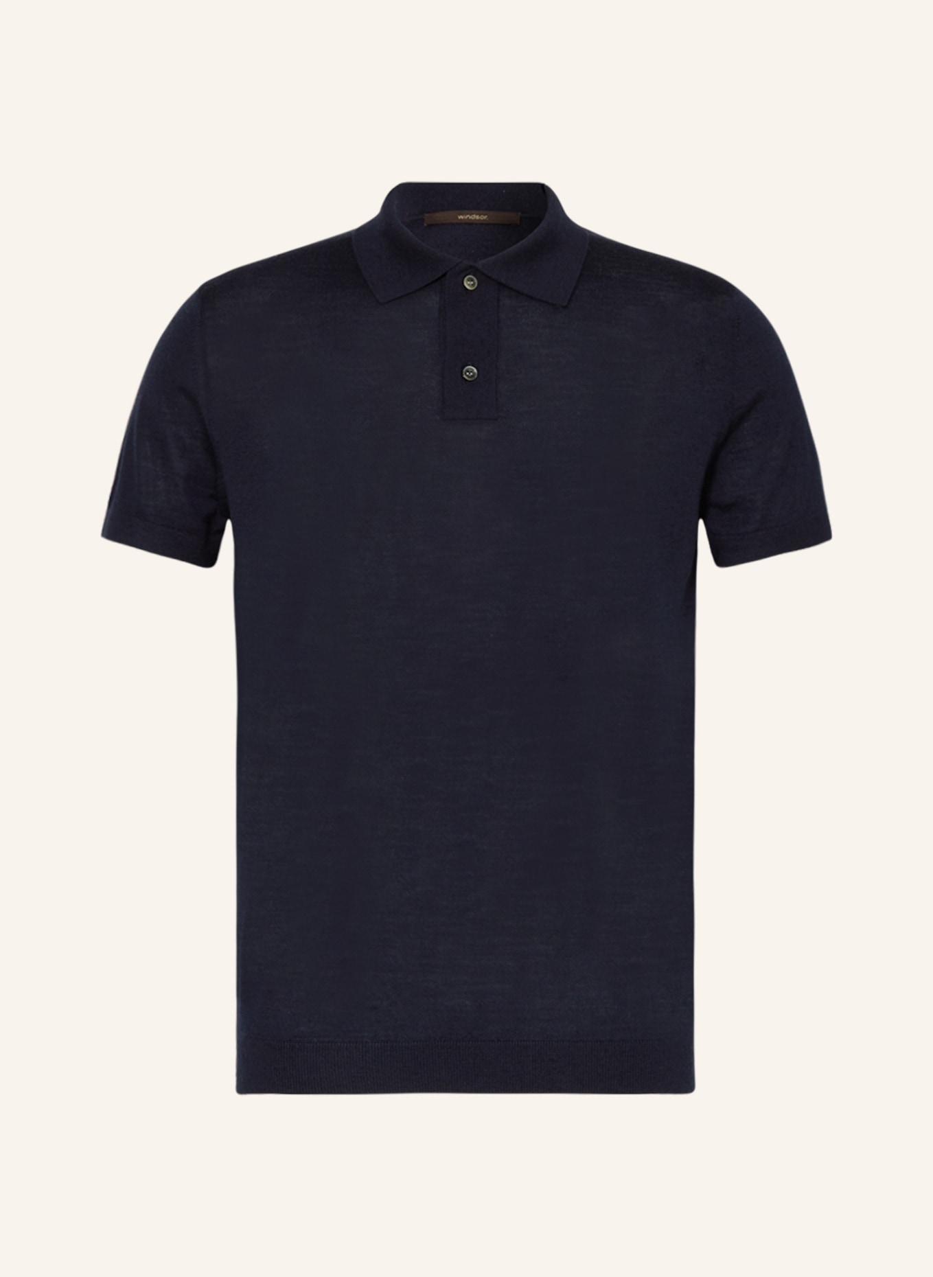 windsor. Knitted polo shirt NANDO regular fit, Color: DARK BLUE (Image 1)