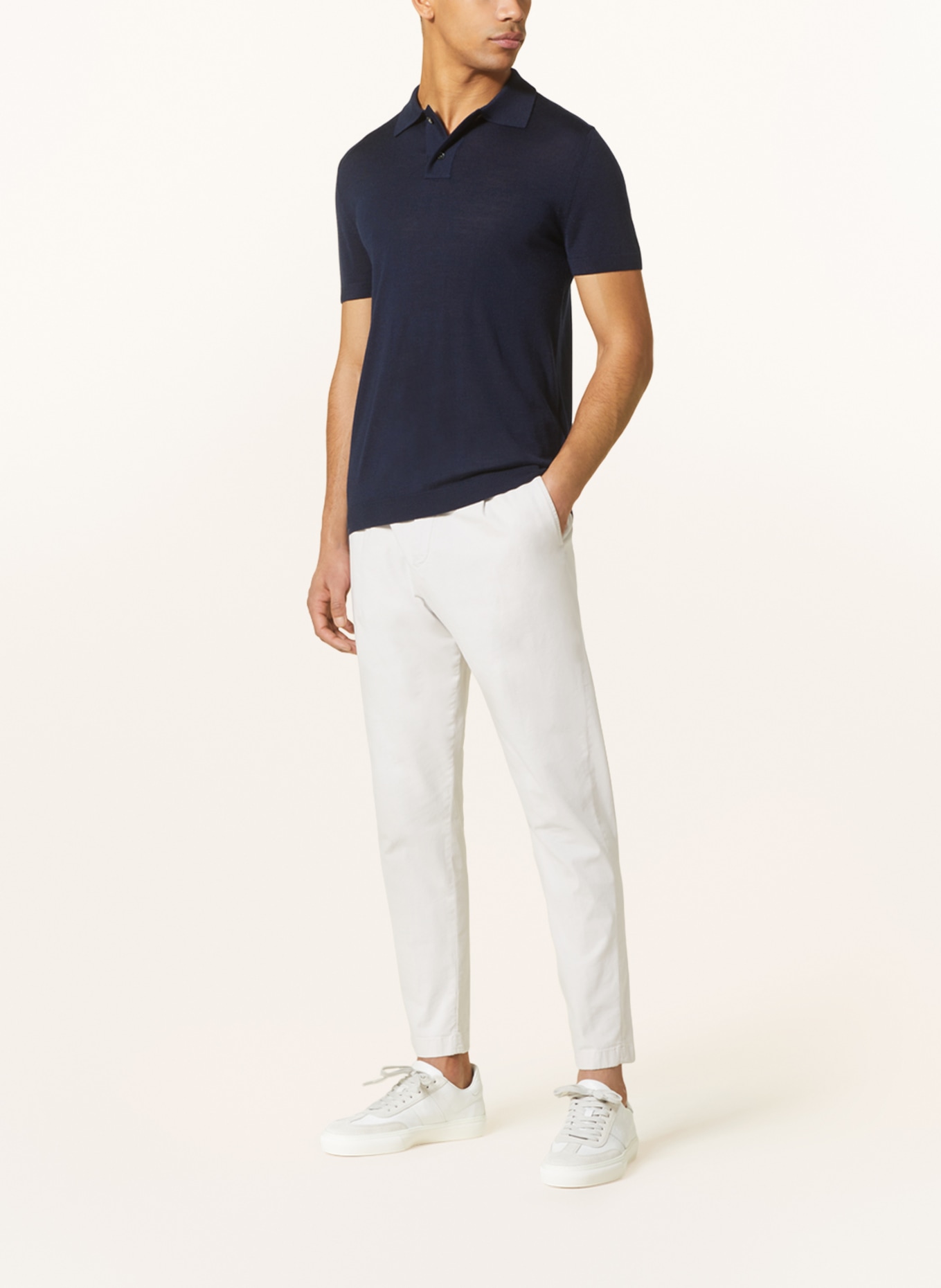 windsor. Knitted polo shirt NANDO regular fit, Color: DARK BLUE (Image 2)