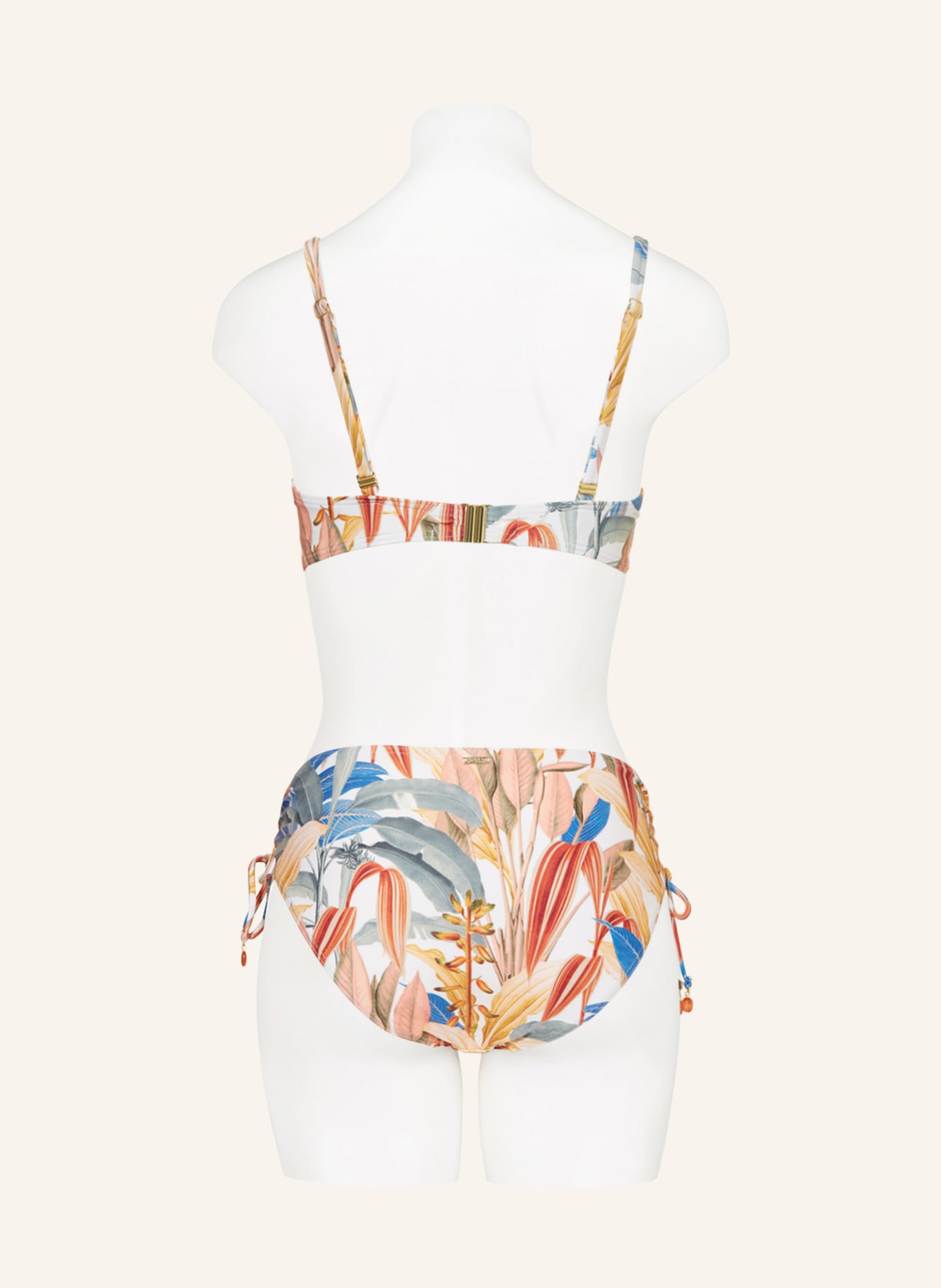 CYELL High-Waist-Bikini-Hose TROPICAL CATCH, Farbe: ECRU/ LACHS/ BLAU (Bild 3)