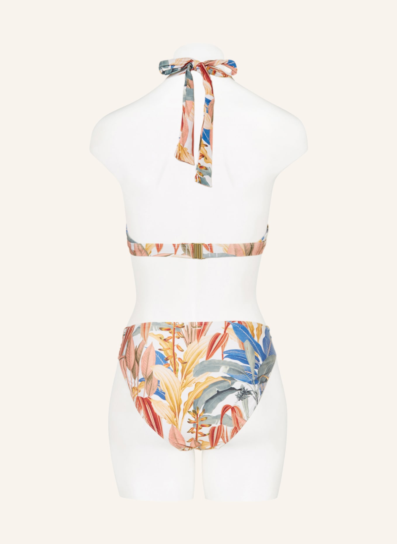 CYELL Triangel-Bikini-Top TROPICAL CATCH, Farbe: ECRU/ GRÜN/ BLAU (Bild 3)
