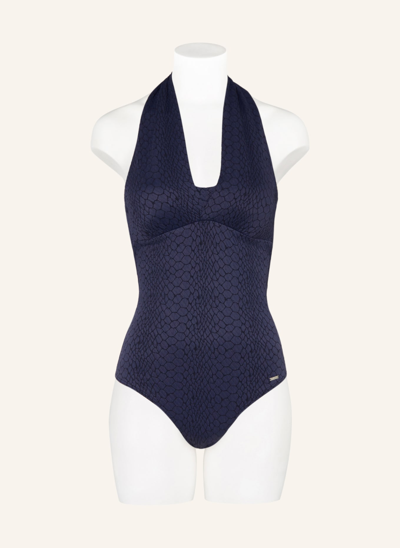 CYELL Halter neck swimsuit SOLID SNAKE, Color: BLUE (Image 2)