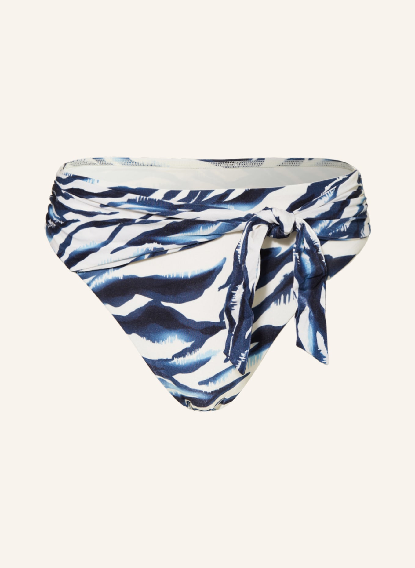 CYELL High-Waist-Bikini-Hose WAVY WATER, Farbe: WEISS/ BLAU (Bild 1)