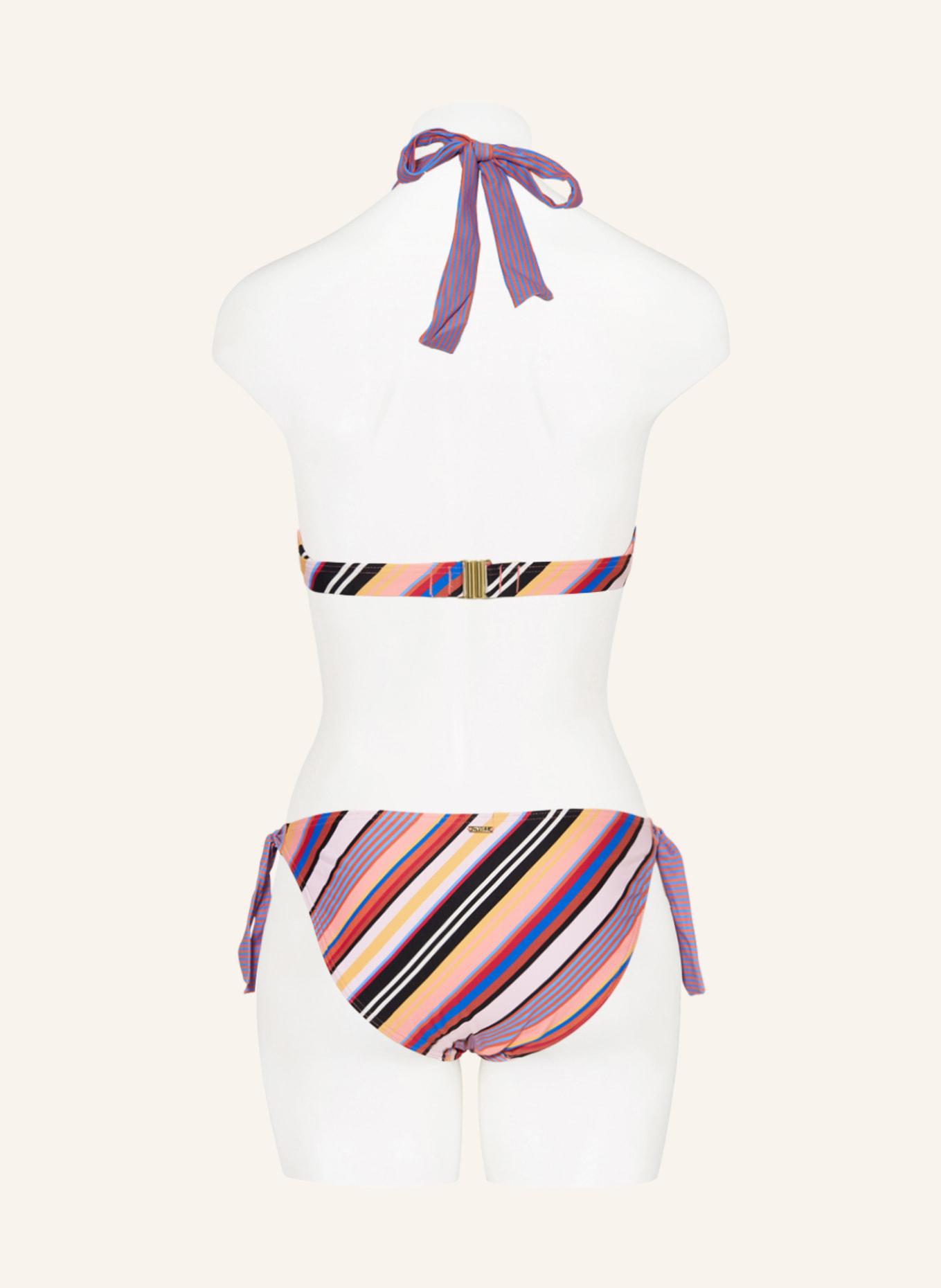 CYELL Triangel-Bikini-Top JUICY STRIPE, Farbe: BLAU/ ROSA/ SCHWARZ (Bild 3)