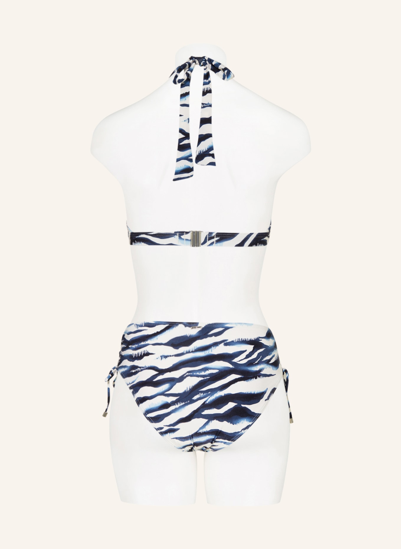CYELL High-waist bikini bottoms WAVY WATER, Color: WHITE/ BLUE (Image 3)