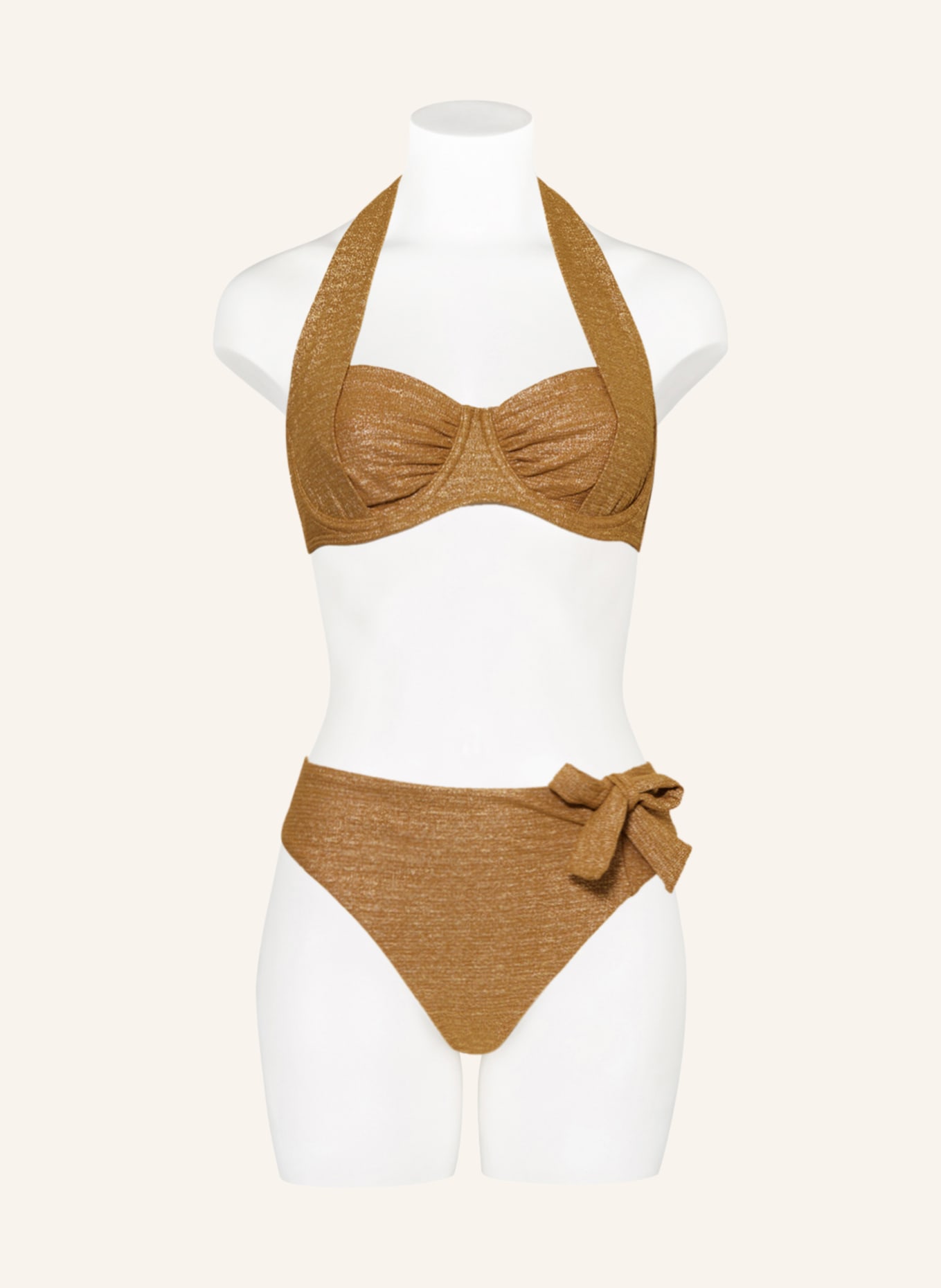 CYELL Neckholder-Bikini-Top DESERT GLOW mit Glitzergarn, Farbe: GOLD (Bild 2)