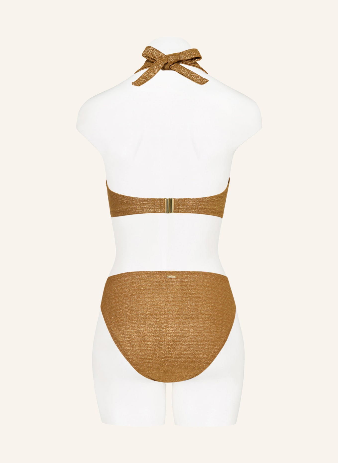 CYELL Neckholder-Bikini-Top DESERT GLOW mit Glitzergarn, Farbe: GOLD (Bild 3)
