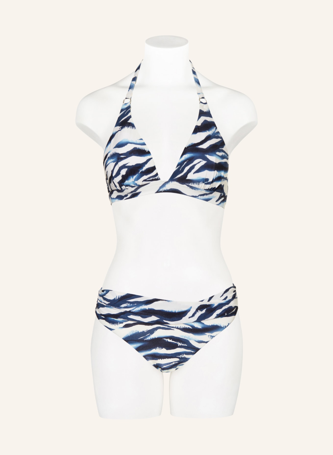 CYELL Basic-Bikini-Hose WAVY WATER, Farbe: WEISS/ BLAU (Bild 2)