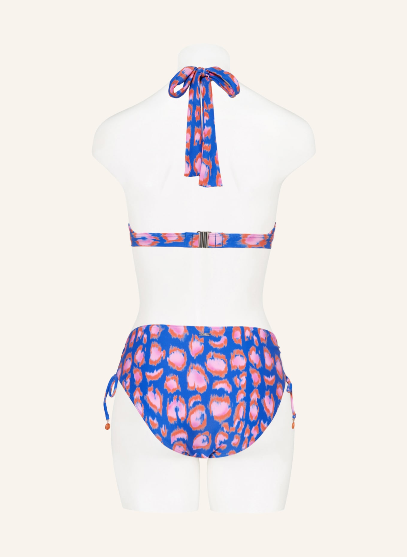 CYELL High-Waist-Bikini-Hose SNEAKY LEOPARD, Farbe: BLAU/ ROSA/ ORANGE (Bild 3)