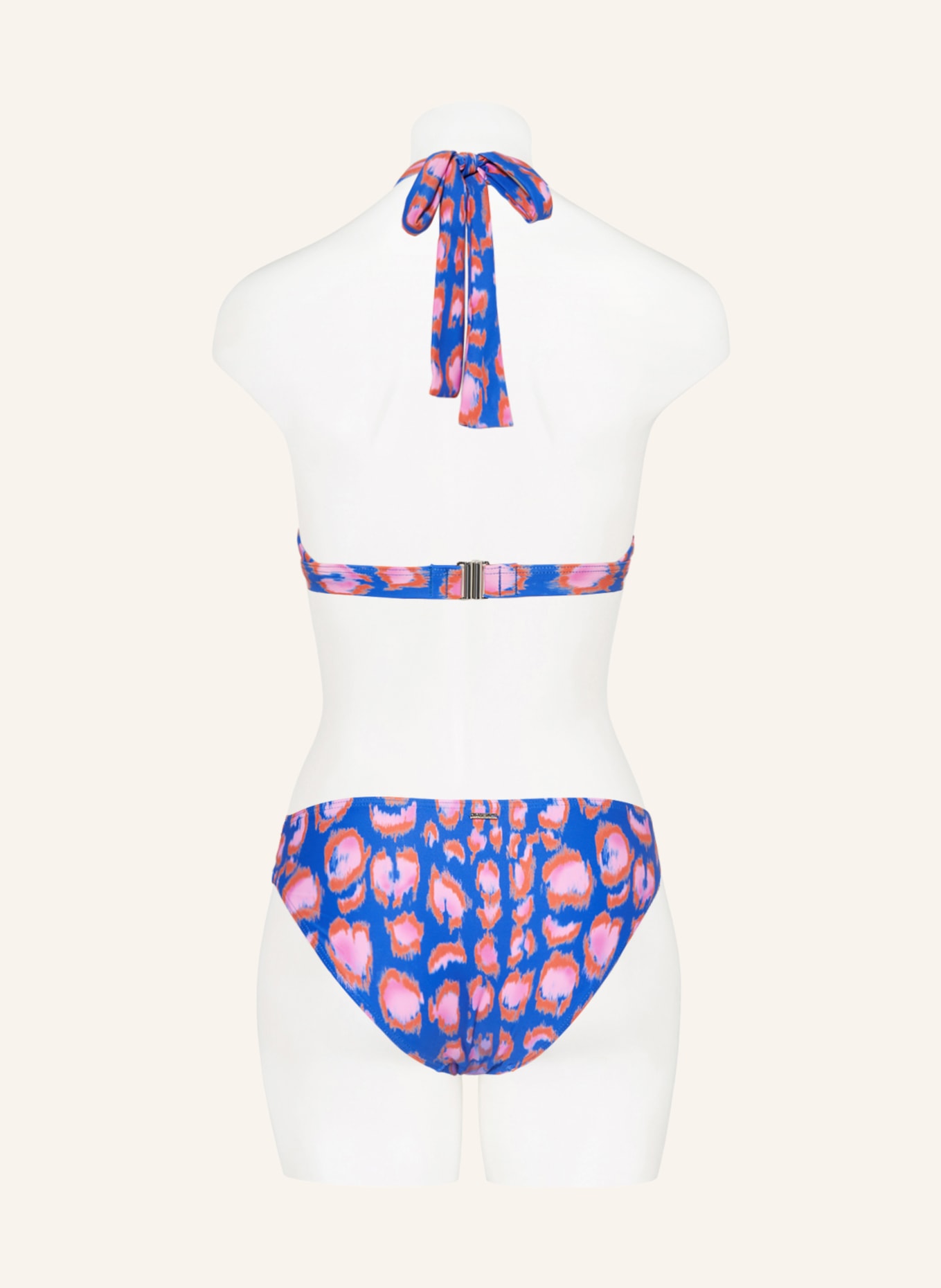 CYELL Triangle bikini top SNEAKY LEOPARD, Color: BLUE/ ORANGE/ PINK (Image 3)