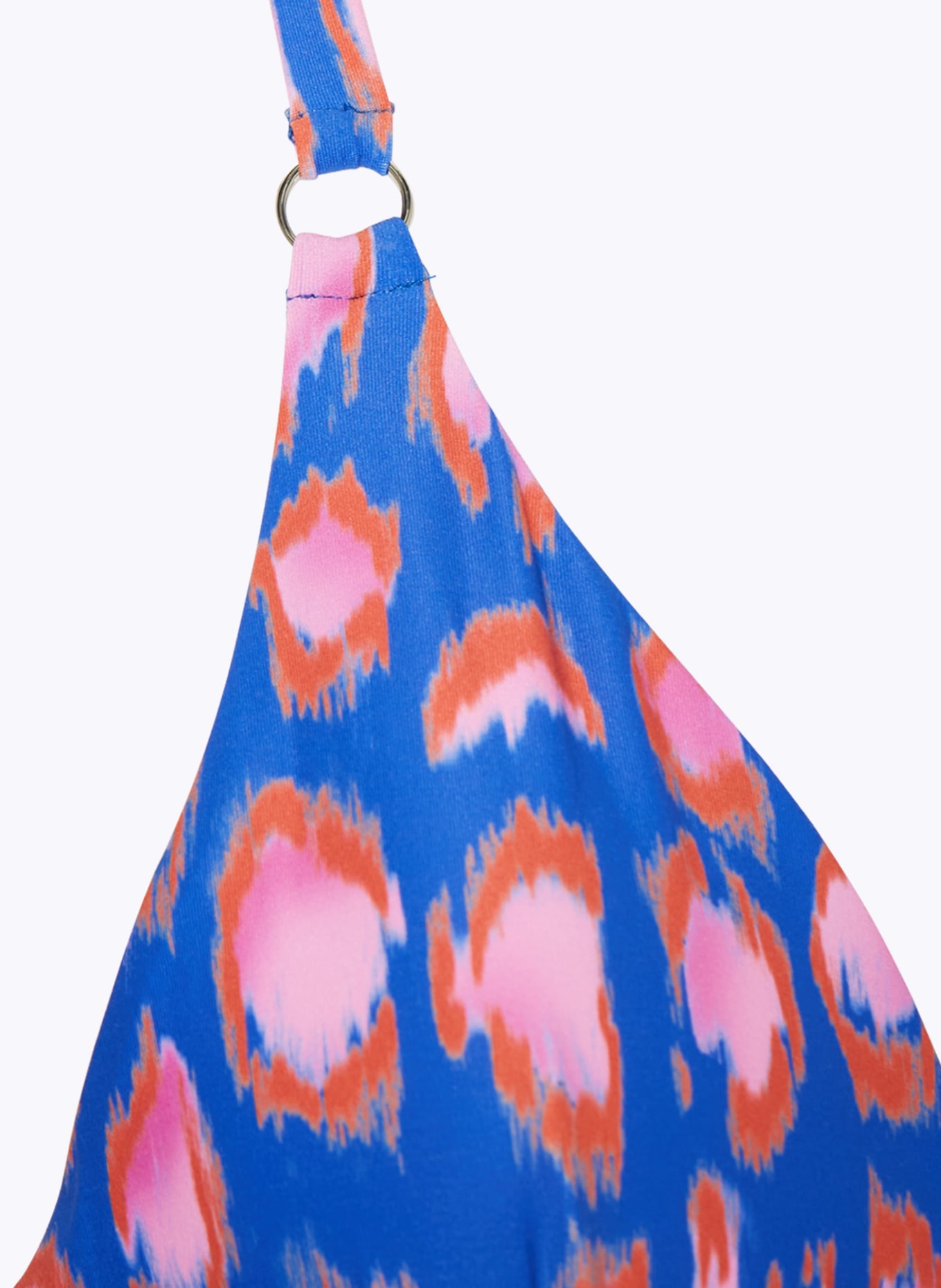 CYELL Triangle bikini top SNEAKY LEOPARD, Color: BLUE/ ORANGE/ PINK (Image 4)