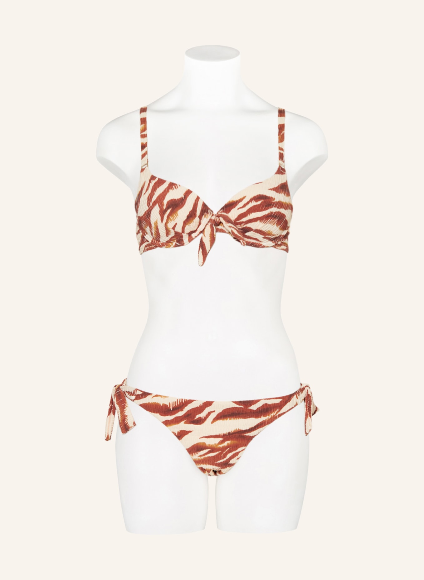 CYELL Bügel-Bikini-Top TRUE ZEBRA, Farbe: BRAUN/ HELLBRAUN (Bild 2)