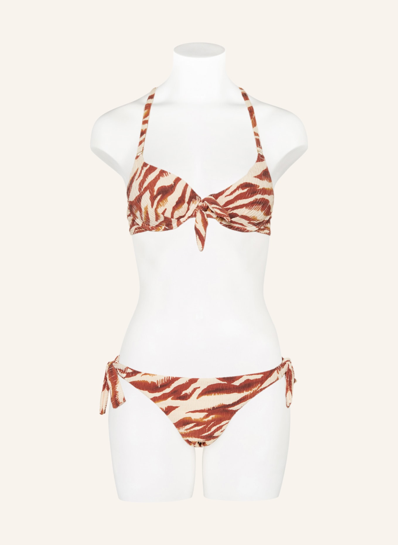 CYELL Bügel-Bikini-Top TRUE ZEBRA, Farbe: BRAUN/ HELLBRAUN (Bild 4)