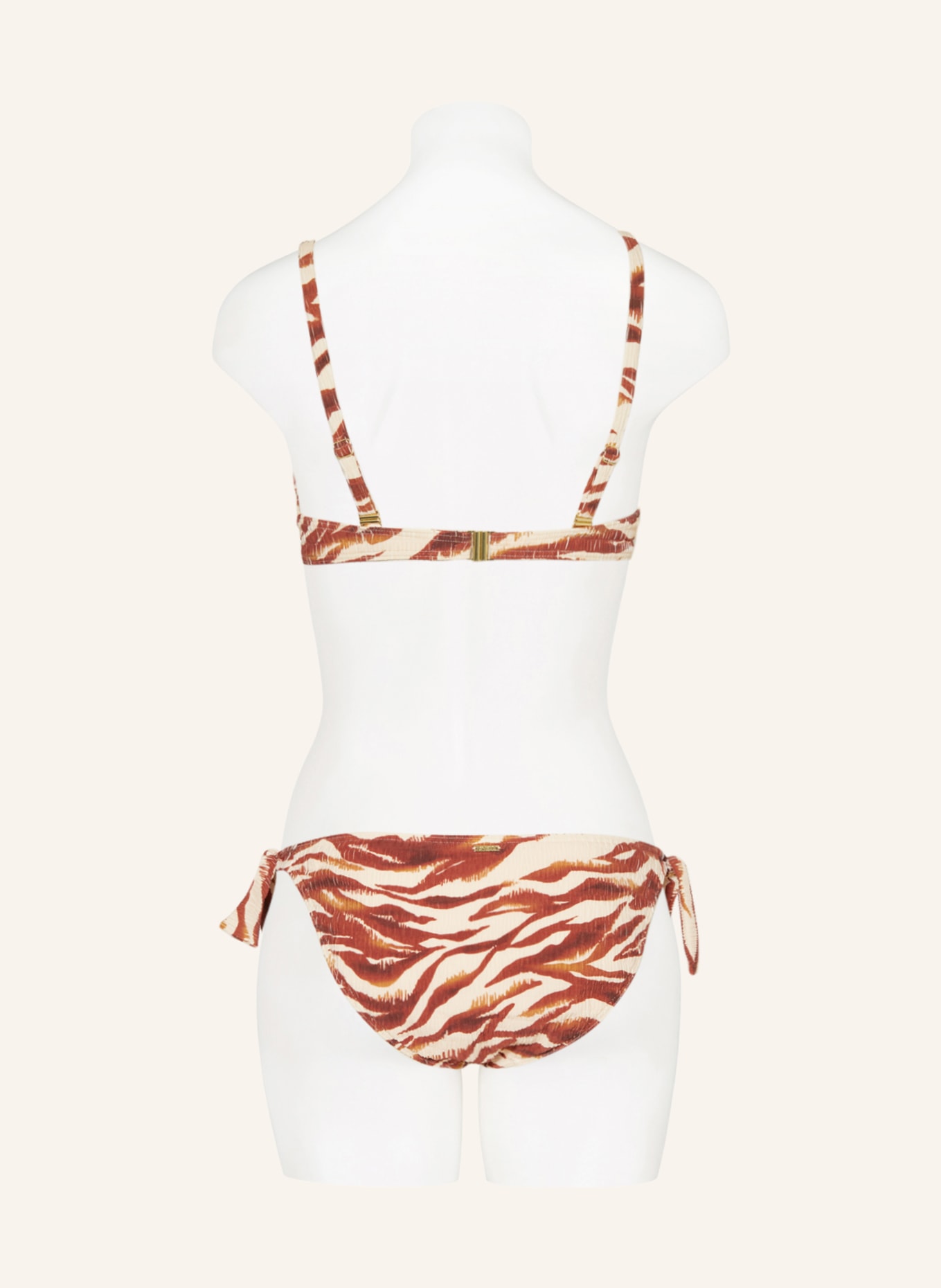 CYELL Triangle bikini bottoms TRUE ZEBRA, Color: BROWN/ LIGHT BROWN (Image 3)