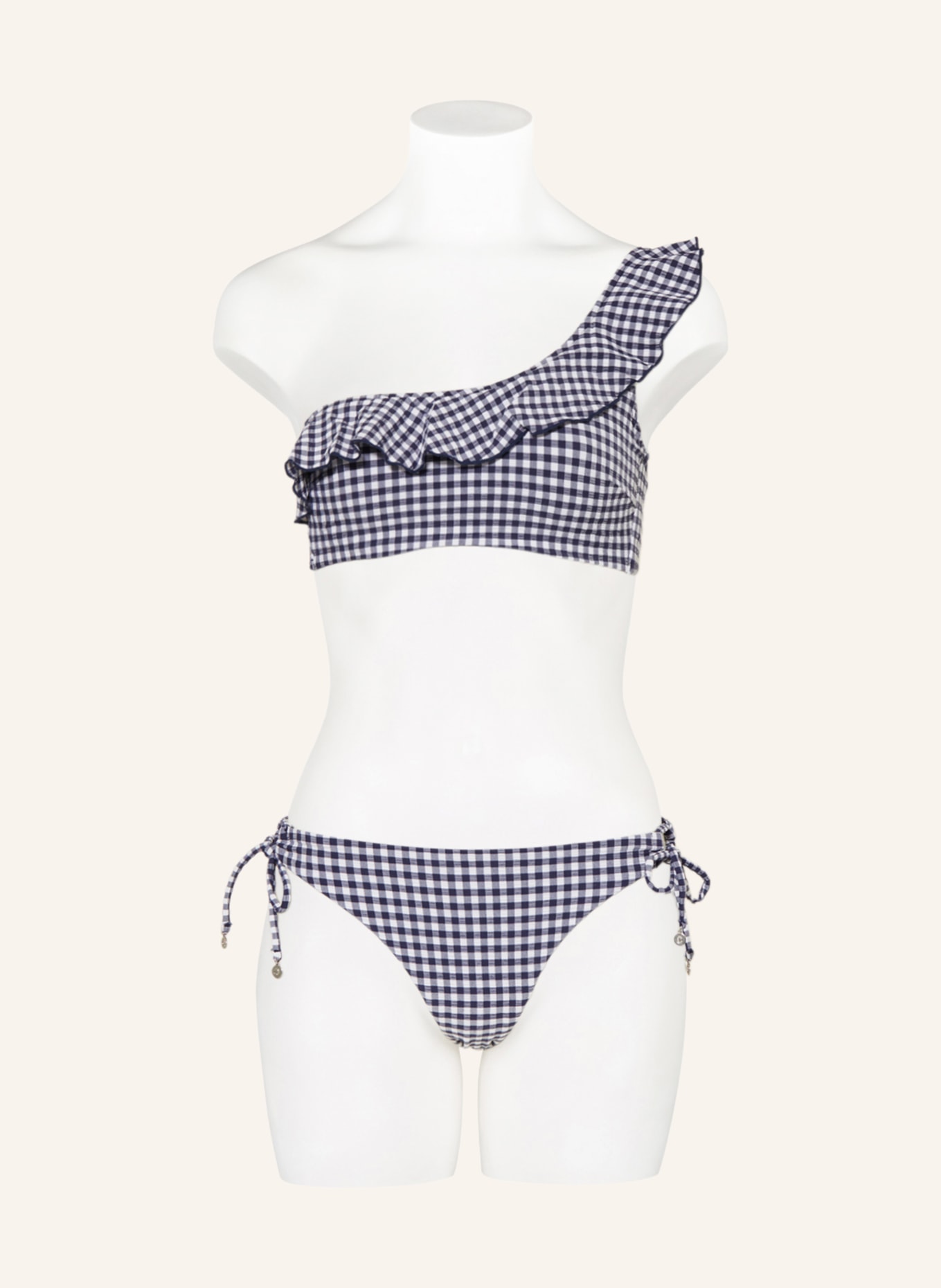 CYELL Triangel-Bikini-Hose GINGHAM, Farbe: DUNKELBLAU/ WEISS (Bild 2)