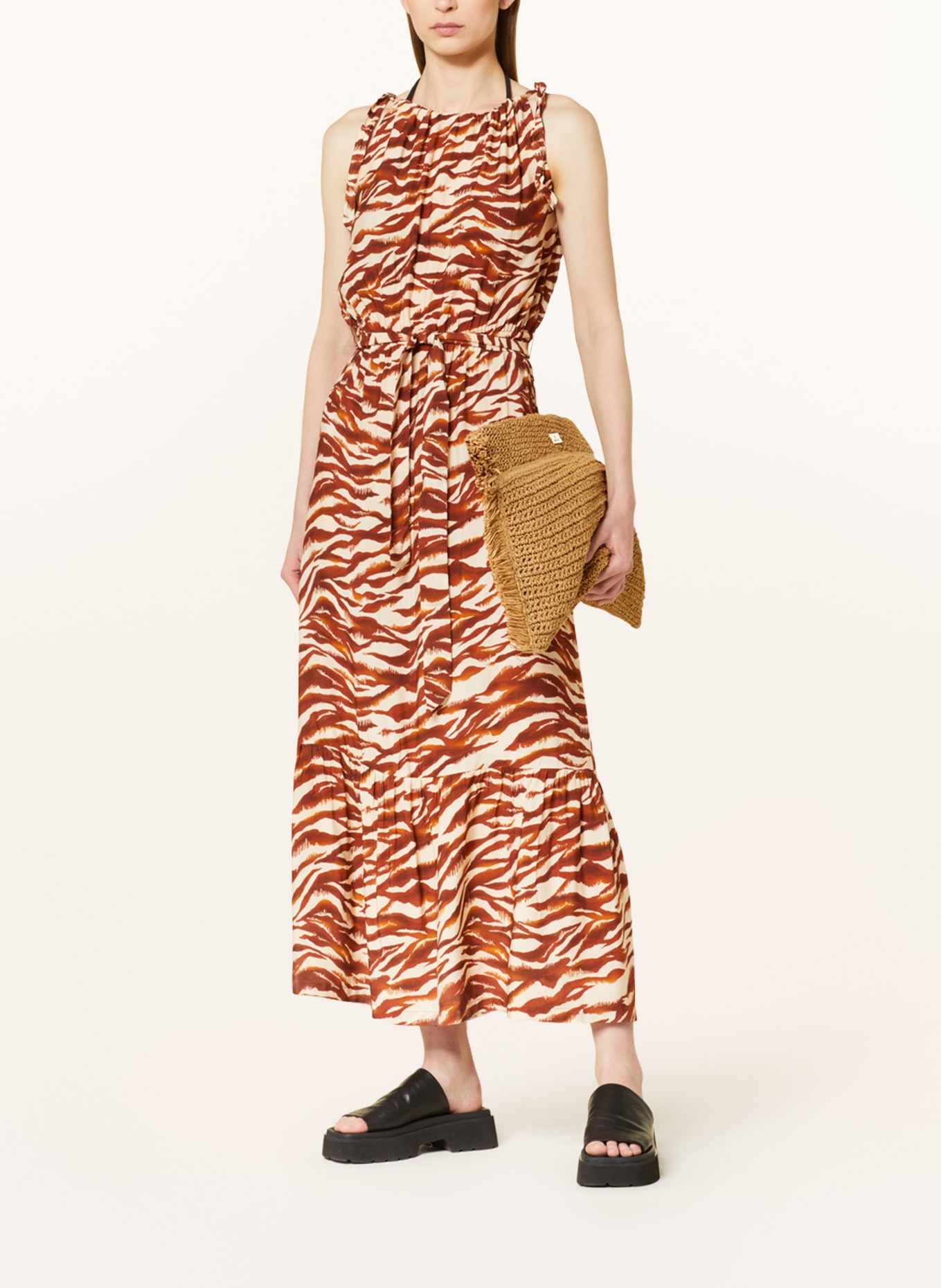 CYELL Beach dress TRUE ZEBRA, Color: BROWN/ DARK BROWN/ LIGHT BROWN (Image 2)
