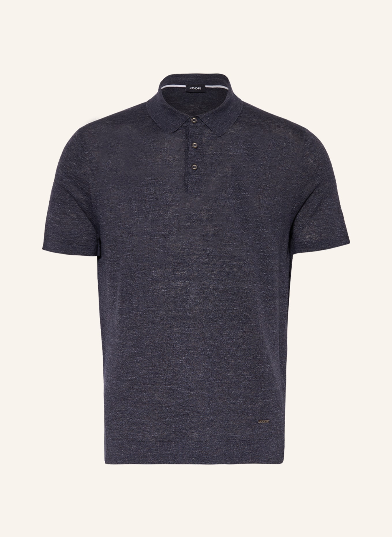 JOOP! Knitted polo shirt MALIOS with linen, Color: DARK BLUE (Image 1)