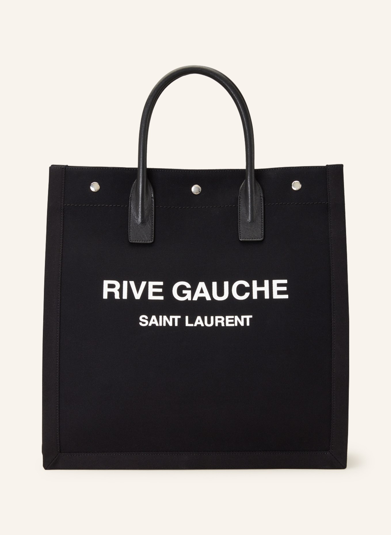 SAINT LAURENT Shopper RIVE GAUCHE, Farbe: SCHWARZ/ WEISS (Bild 1)