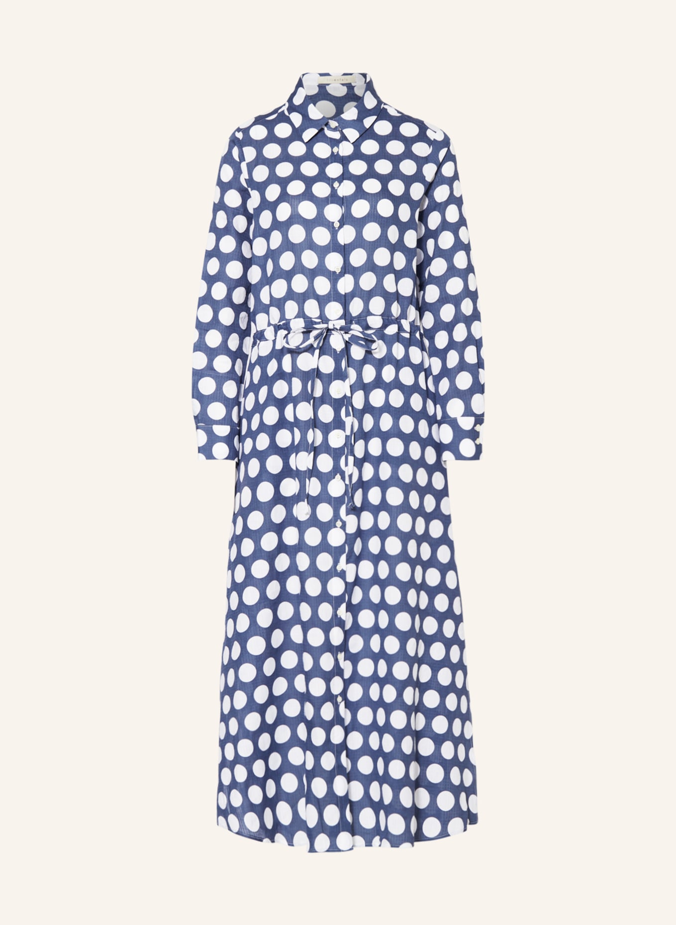 lilienfels Linen dress, Color: BLUE GRAY/ WHITE (Image 1)