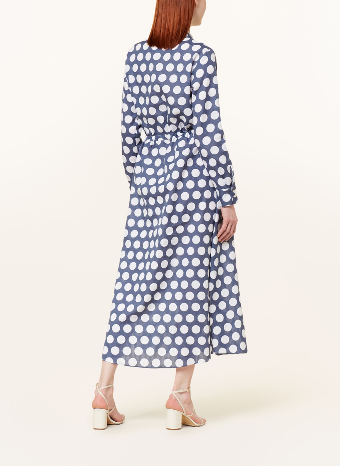 lilienfels Linen dress, Color: BLUE GRAY/ WHITE (Image 3)