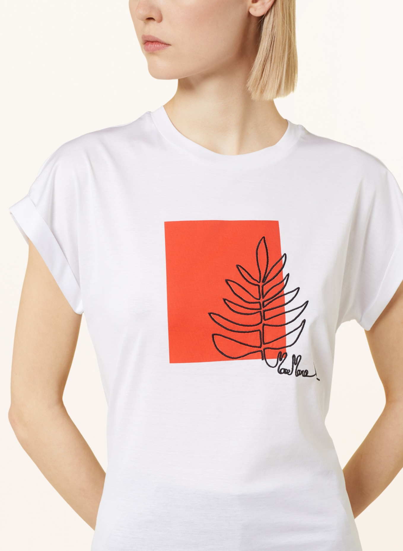 MaxMara LEISURE T-shirt BOLIVAR, Kolor: BIAŁY (Obrazek 4)