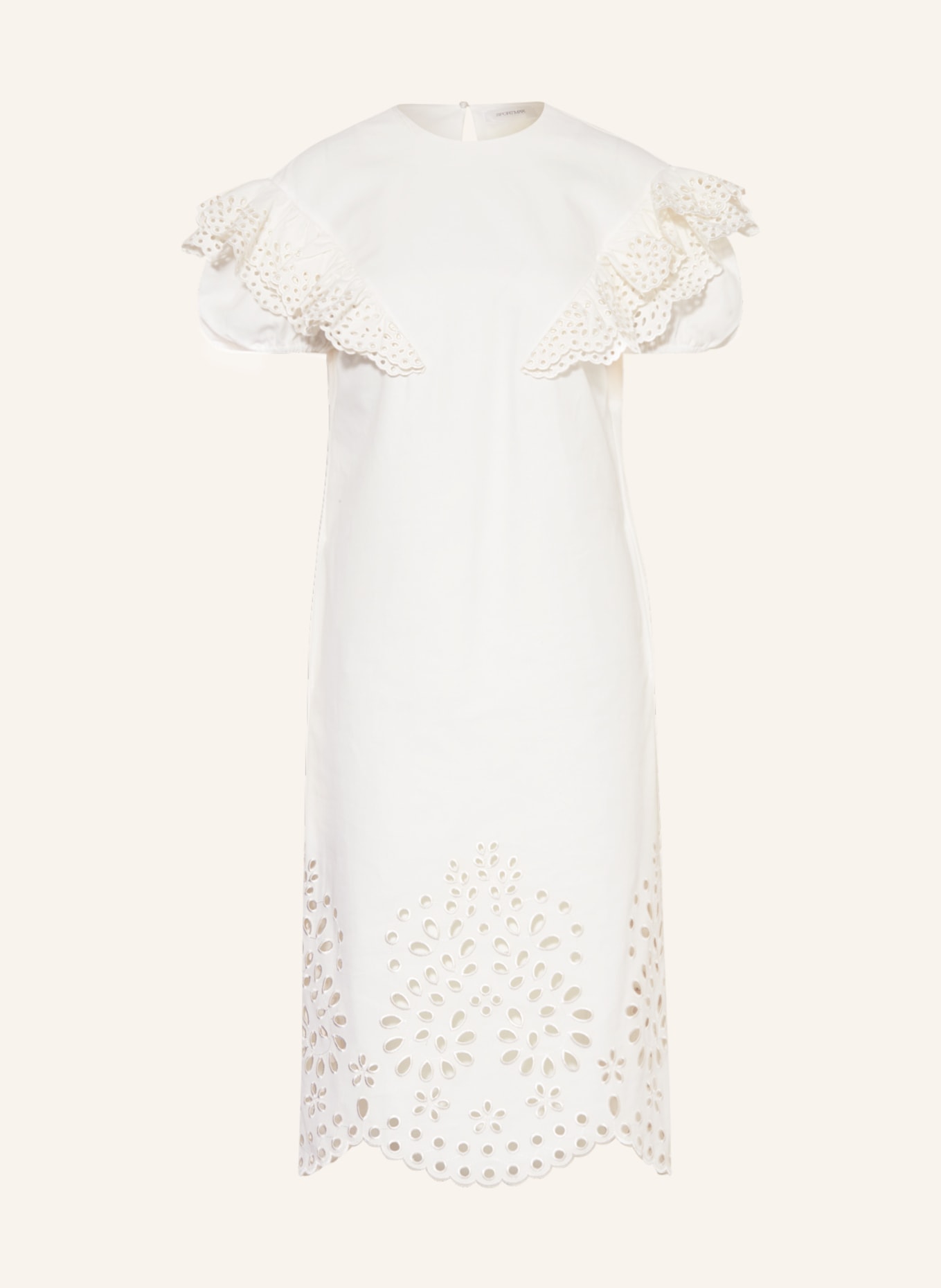 SPORTMAX Dress BANDA with lace and ruffles, Color: ECRU (Image 1)