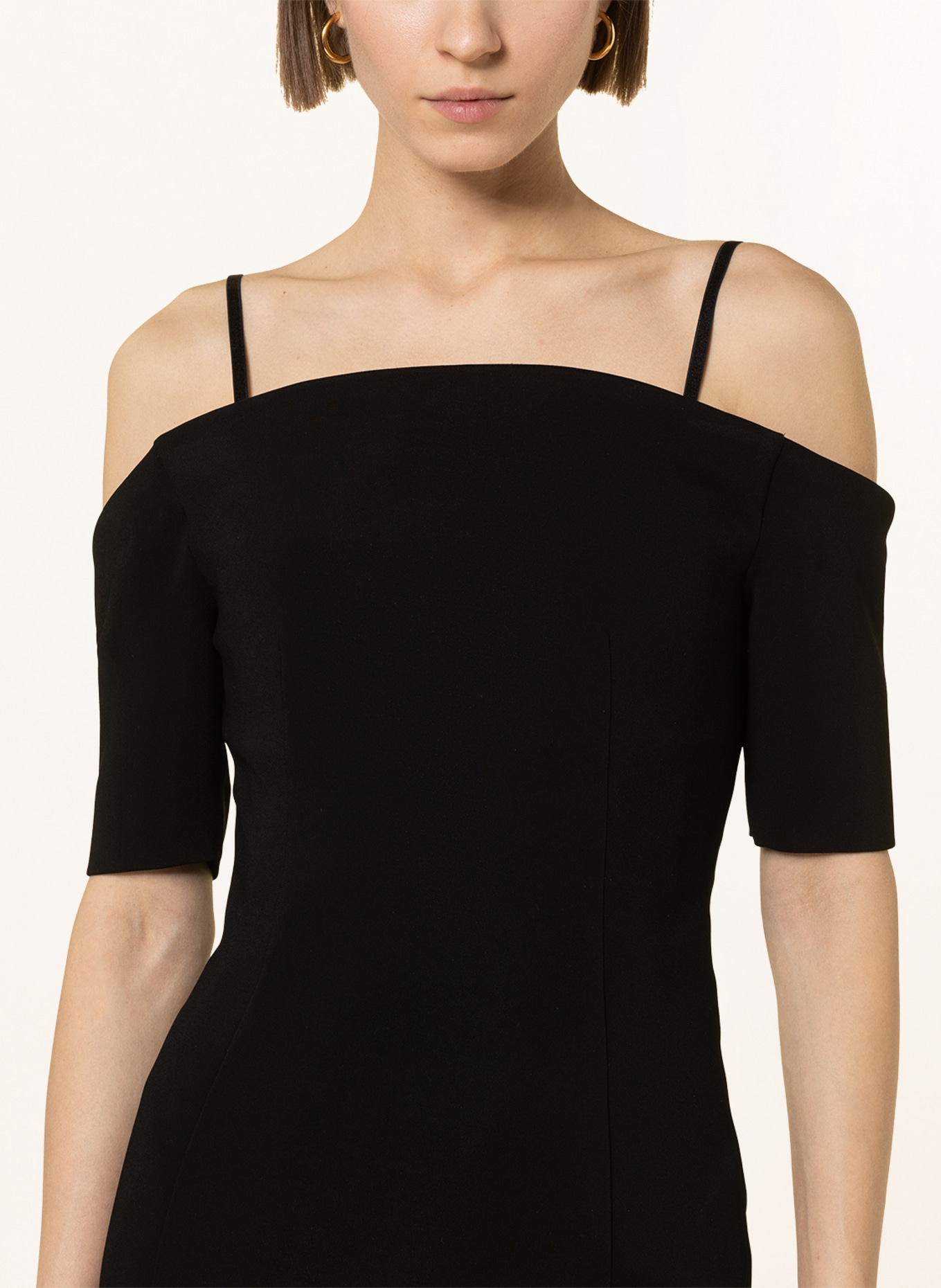 SPORTMAX Off-shoulder dress GESSO, Color: BLACK (Image 4)