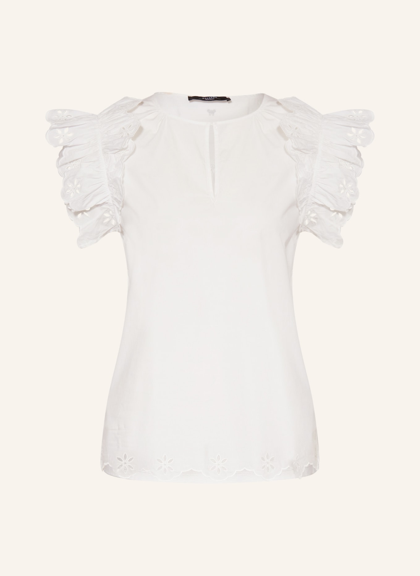 WEEKEND MaxMara Shirt blouse GIULIOT with lace, Color: WHITE (Image 1)