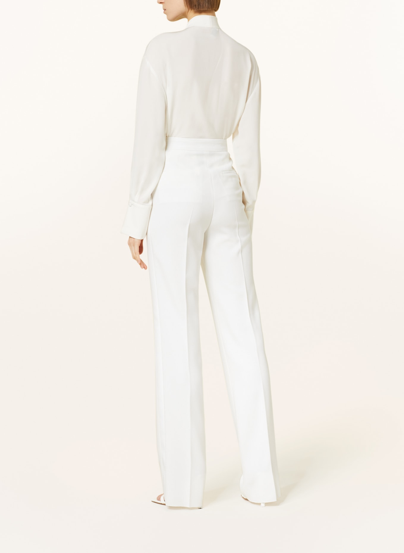 Max Mara Wide leg trousers GALLES with tuxedo stripes, Color: WHITE (Image 3)