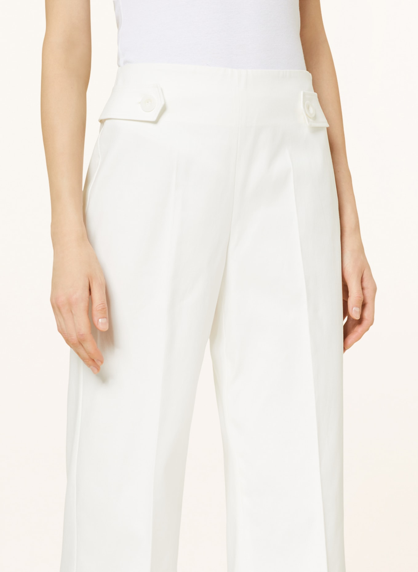Max Mara Trousers ALBORE, Color: WHITE (Image 5)