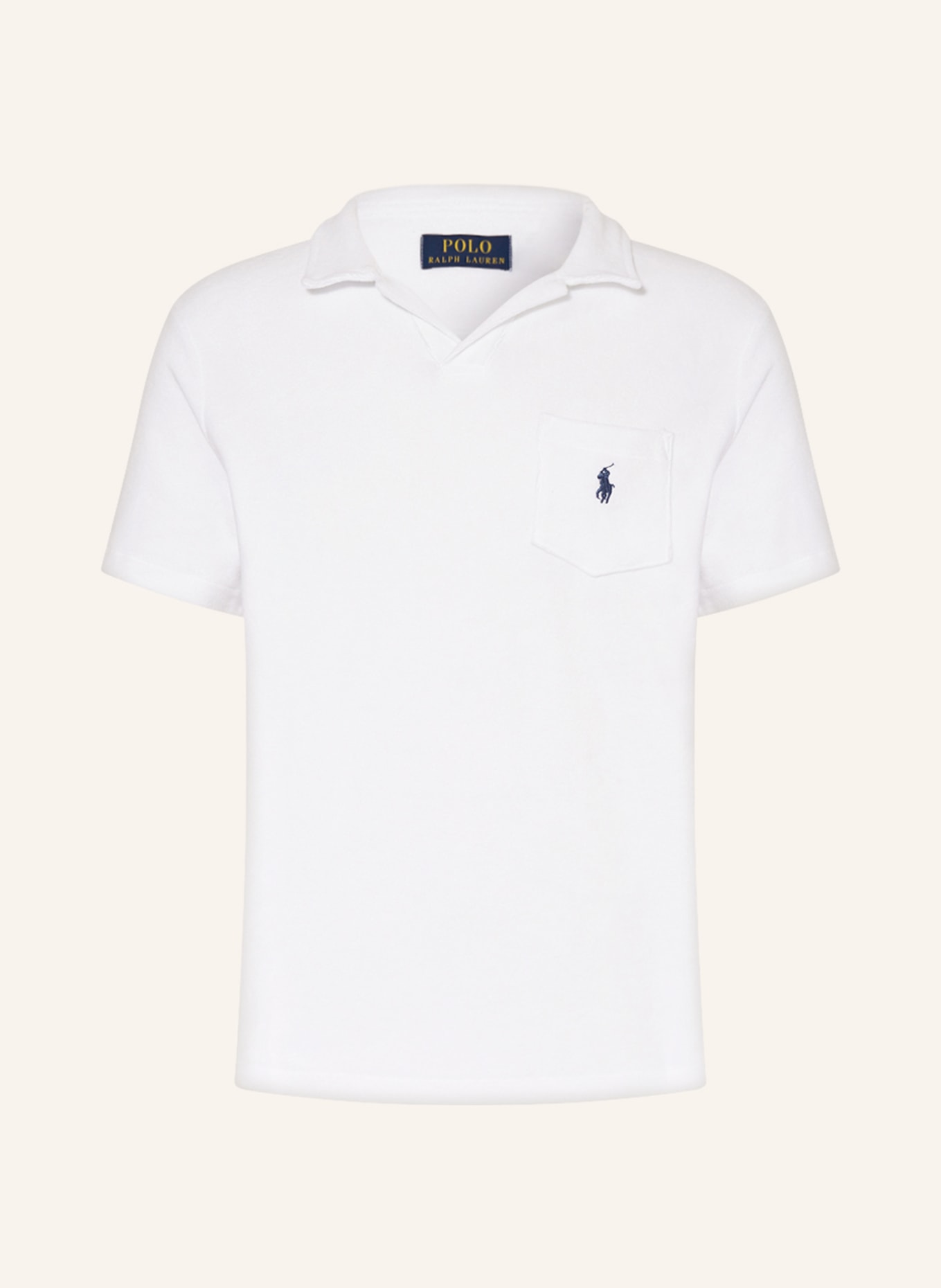 POLO RALPH LAUREN Terry cloth polo shirt, Color: WHITE (Image 1)