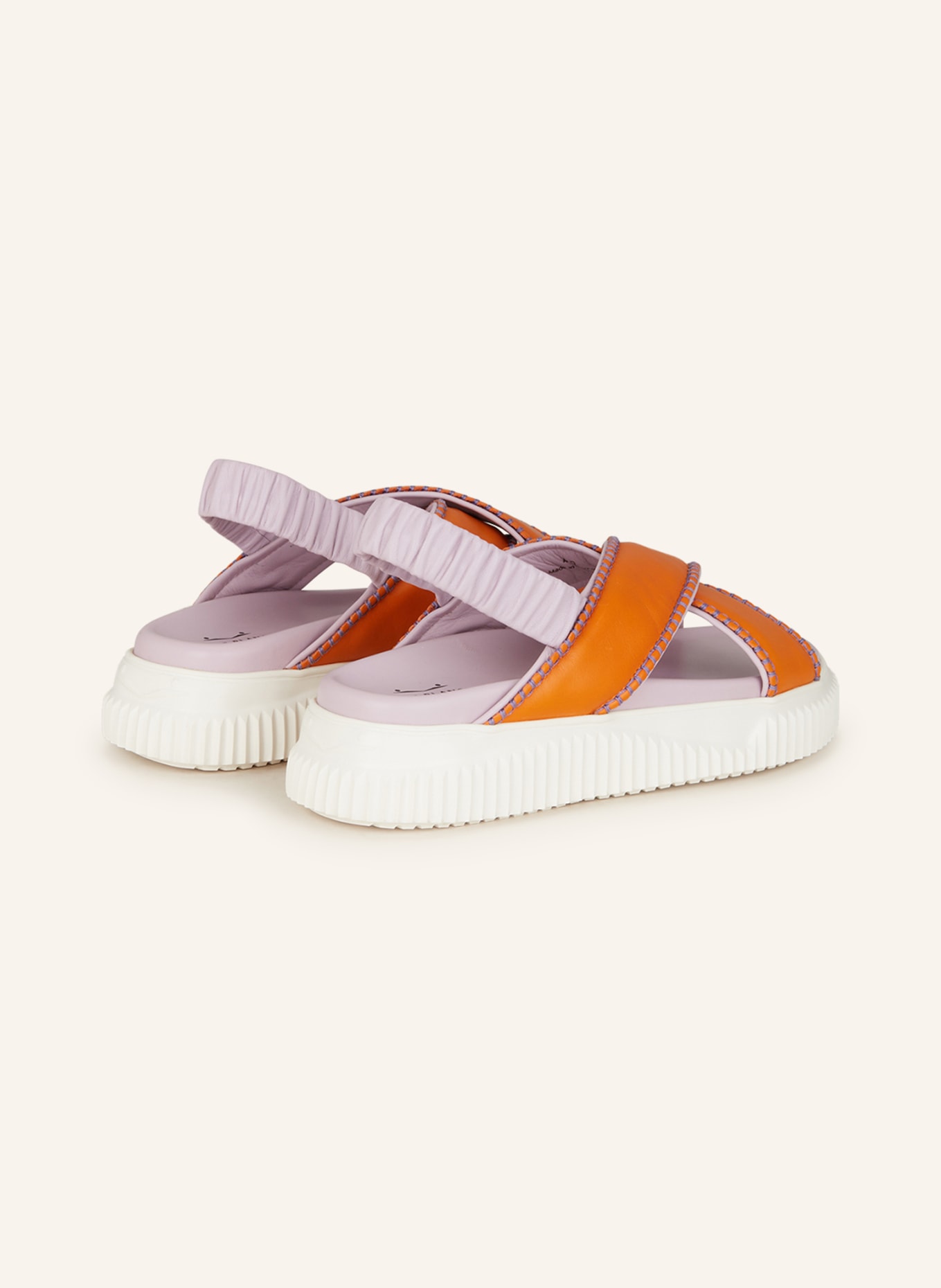 VOILE BLANCHE Platform sandals SWAMI, Color: ORANGE/ LIGHT PURPLE (Image 2)