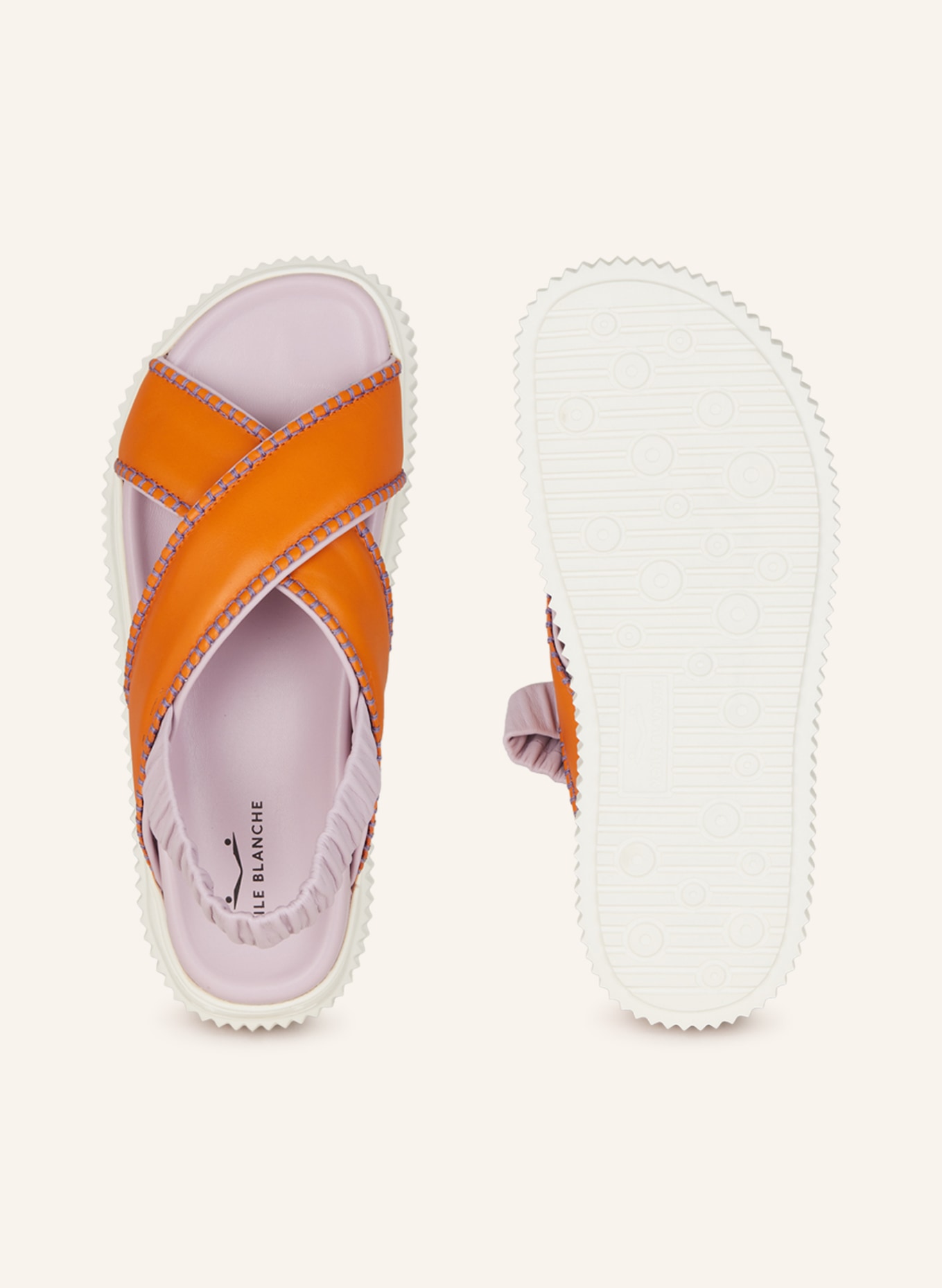 VOILE BLANCHE Platform sandals SWAMI, Color: ORANGE/ LIGHT PURPLE (Image 5)