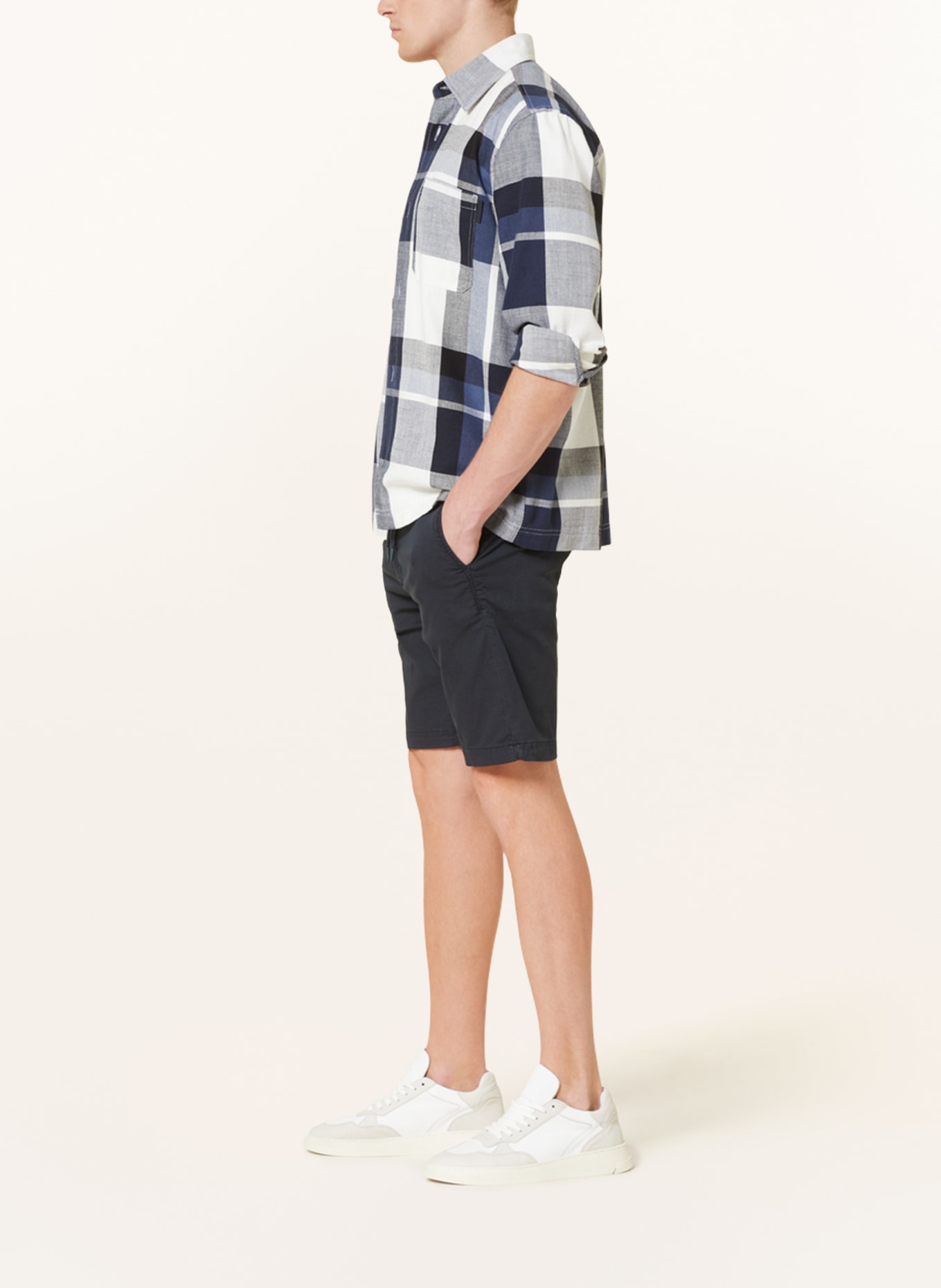 MAC Chino šortky JOG´N SHORT: TMAVĚ MODRÁ