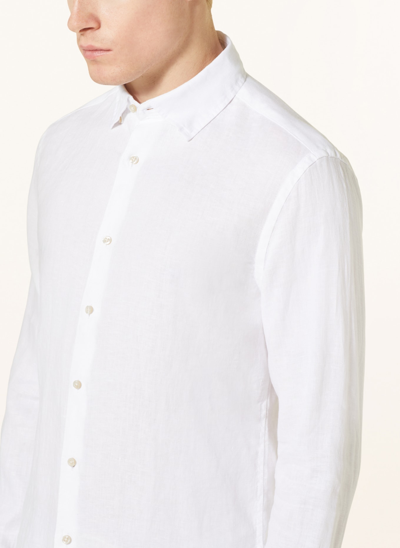 CINQUE Leinenhemd CISTEVE Slim Fit, Farbe: WEISS (Bild 4)