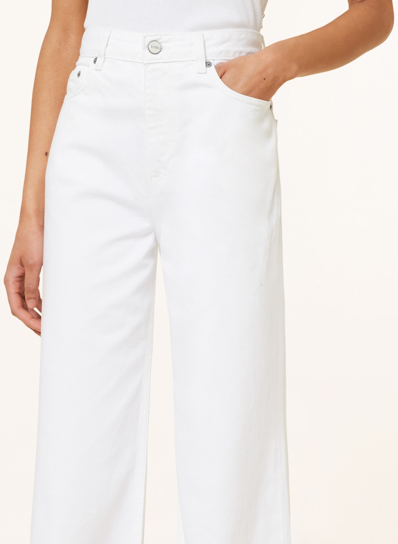 GANNI Flared jeans MAGNY, Color: WHITE (Image 5)