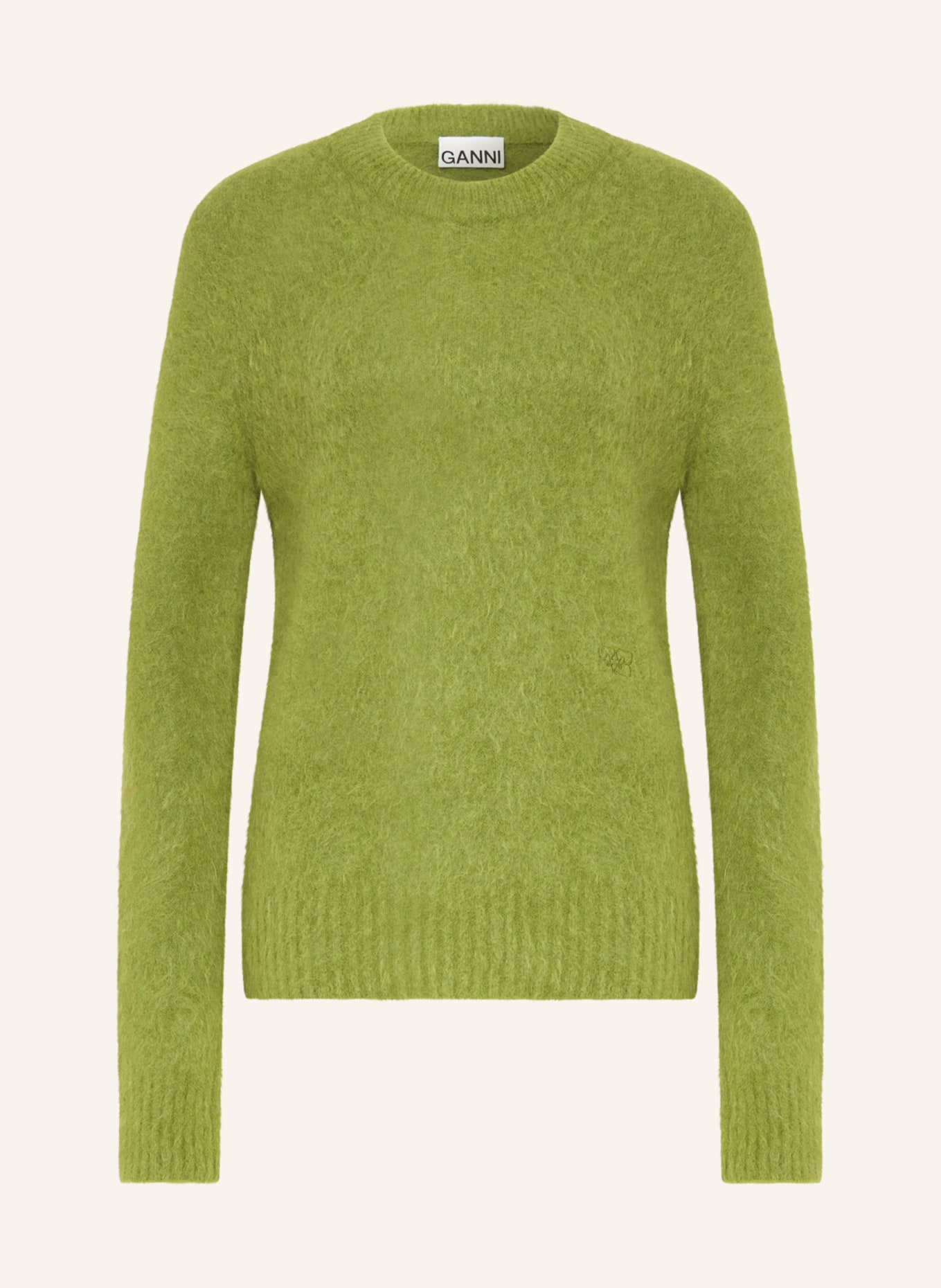 GANNI Sweater with alpaca, Color: LIGHT GREEN (Image 1)