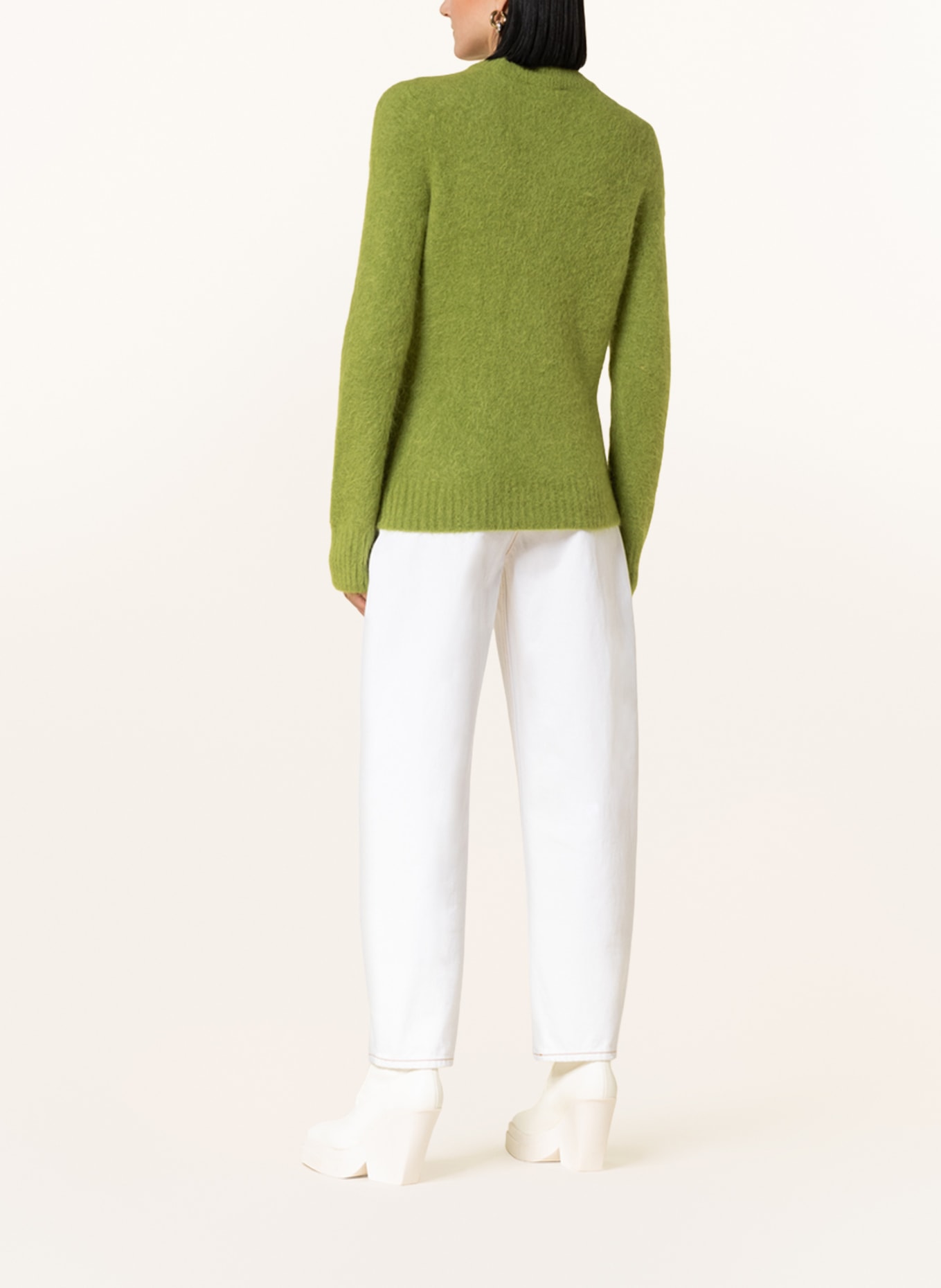 GANNI Pullover mit Alpaka, Farbe: HELLGRÜN (Bild 3)