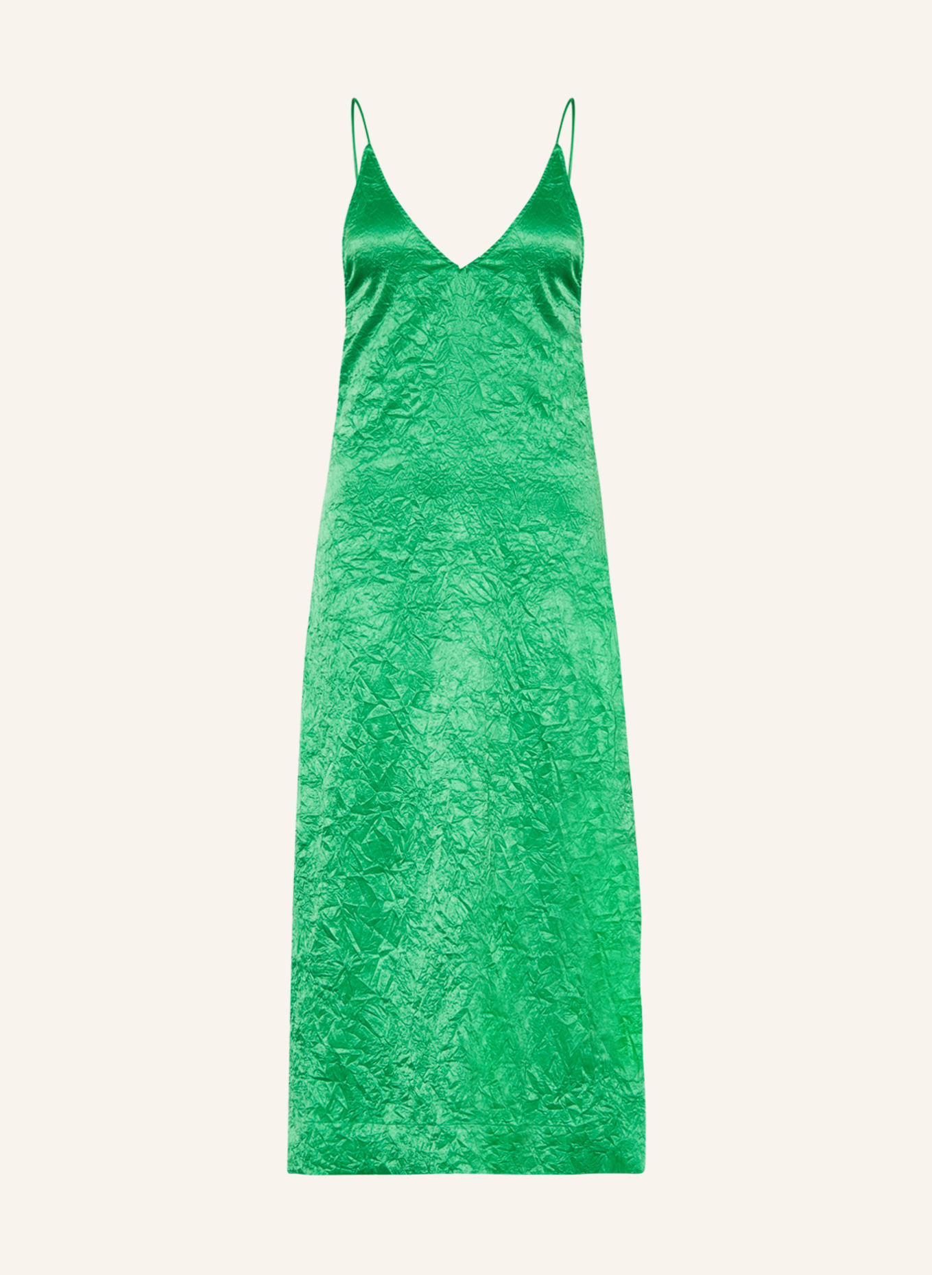 GANNI Satin dress, Color: GREEN (Image 1)