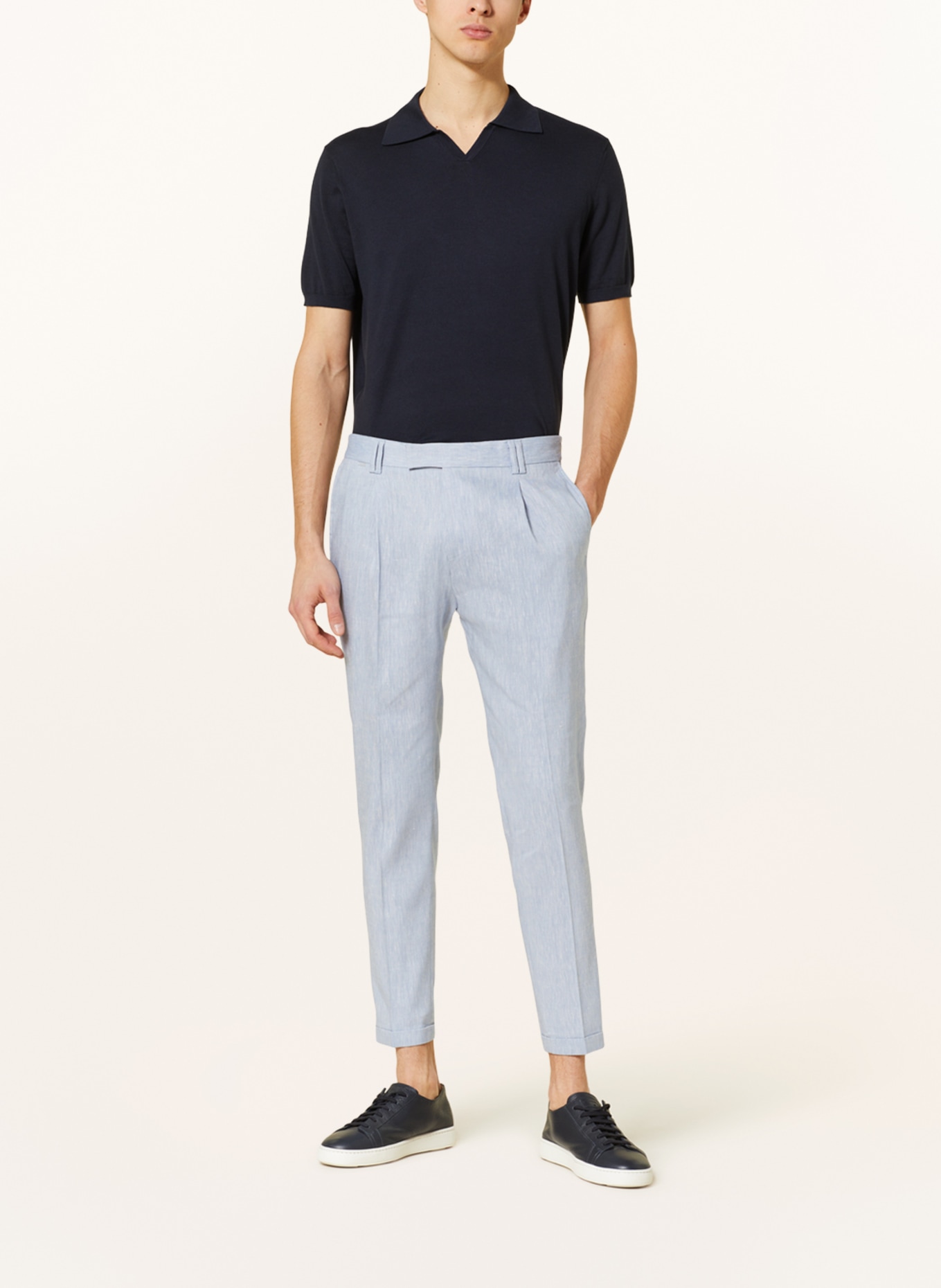 CINQUE Spodnie garniturowe CISAND extra slim fit, Kolor: JASNONIEBIESKI (Obrazek 3)