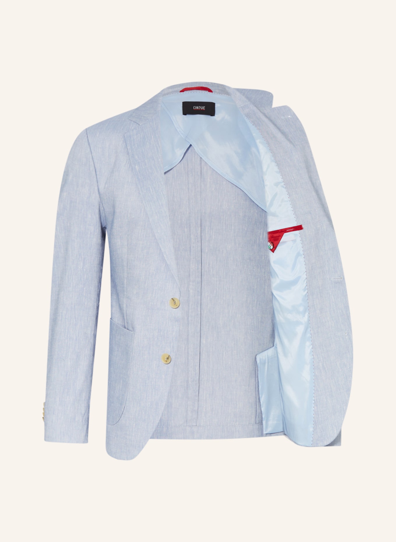 CINQUE Tailored jacket CIDATI extra slim fit with linen, Color: LIGHT BLUE (Image 4)