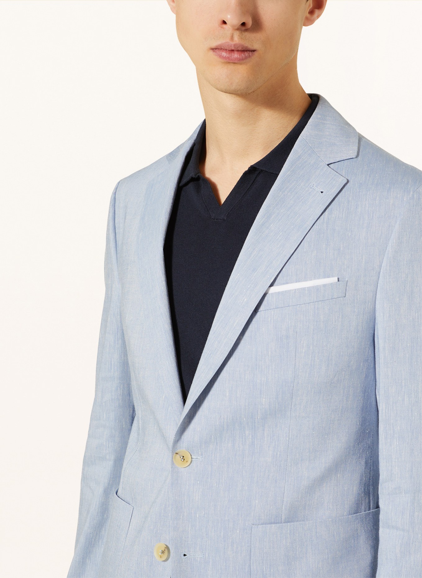 CINQUE Tailored jacket CIDATI extra slim fit with linen, Color: LIGHT BLUE (Image 5)