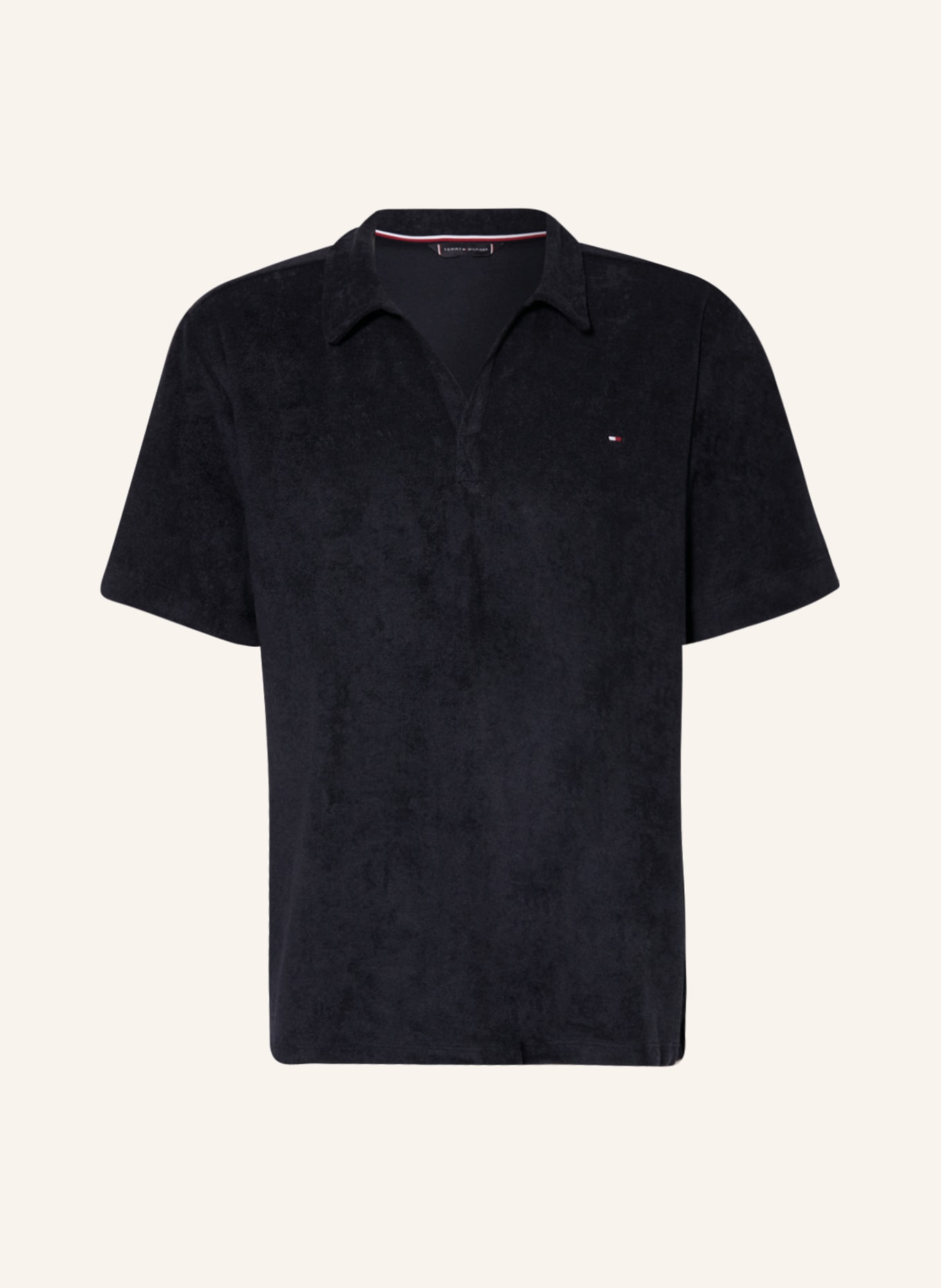 TOMMY HILFIGER Terry cloth polo shirt, Color: DARK BLUE (Image 1)
